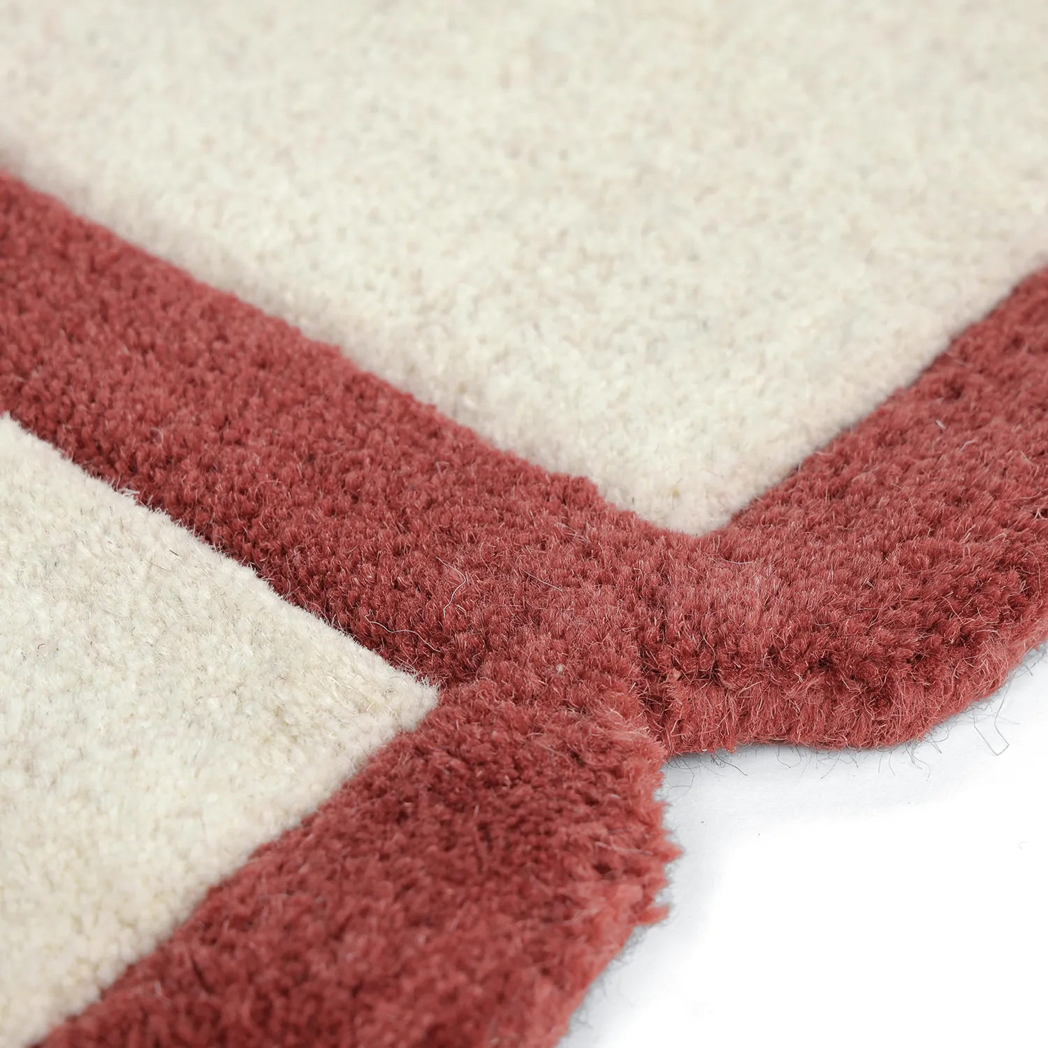 Tapete de lã - Syl Hand Tufted Wool Premium (vermelho/branco)