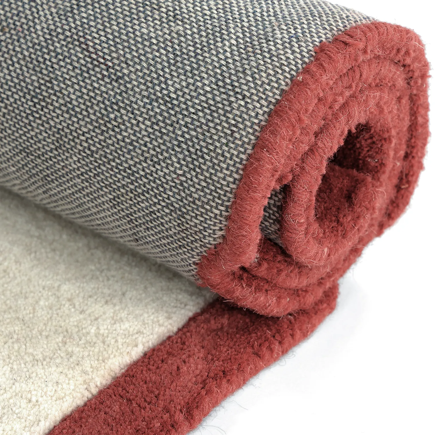 Tapete de lã - Syl Hand Tufted Wool Premium (vermelho/branco)