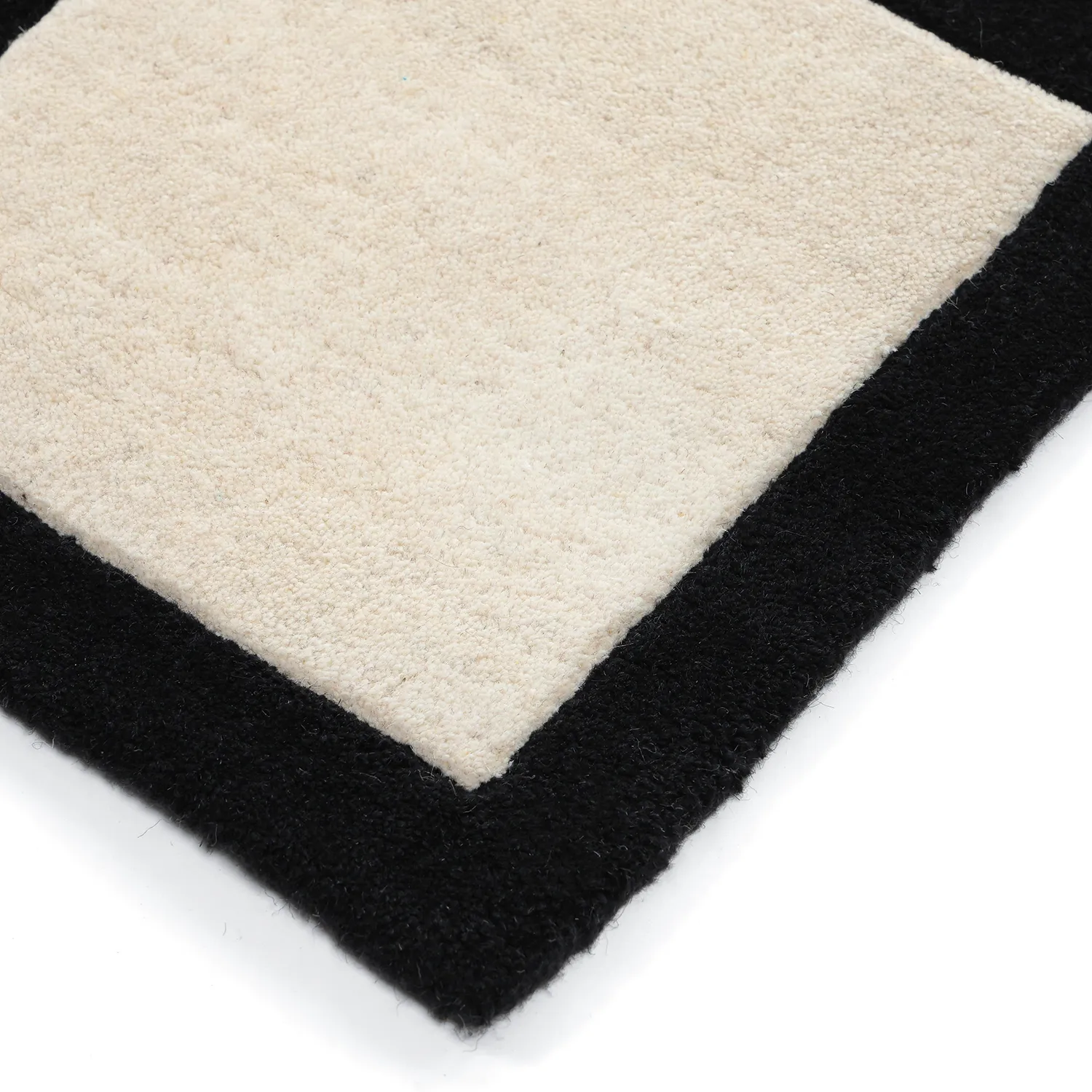 Tapete de lã - Syl Hand Tufted Wool Premium (preto/branco)