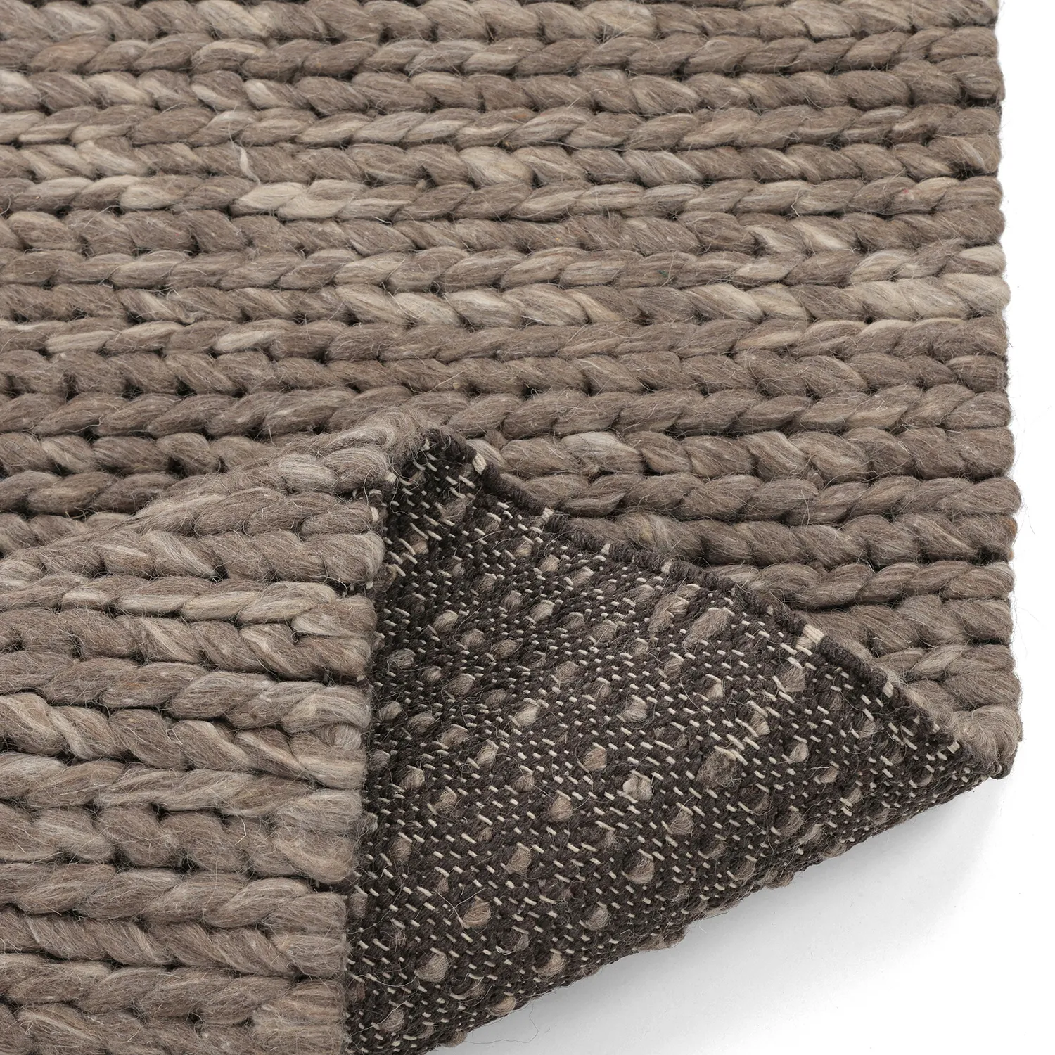Tapete de lã - Talvia Braided Wool (marrom/bege)