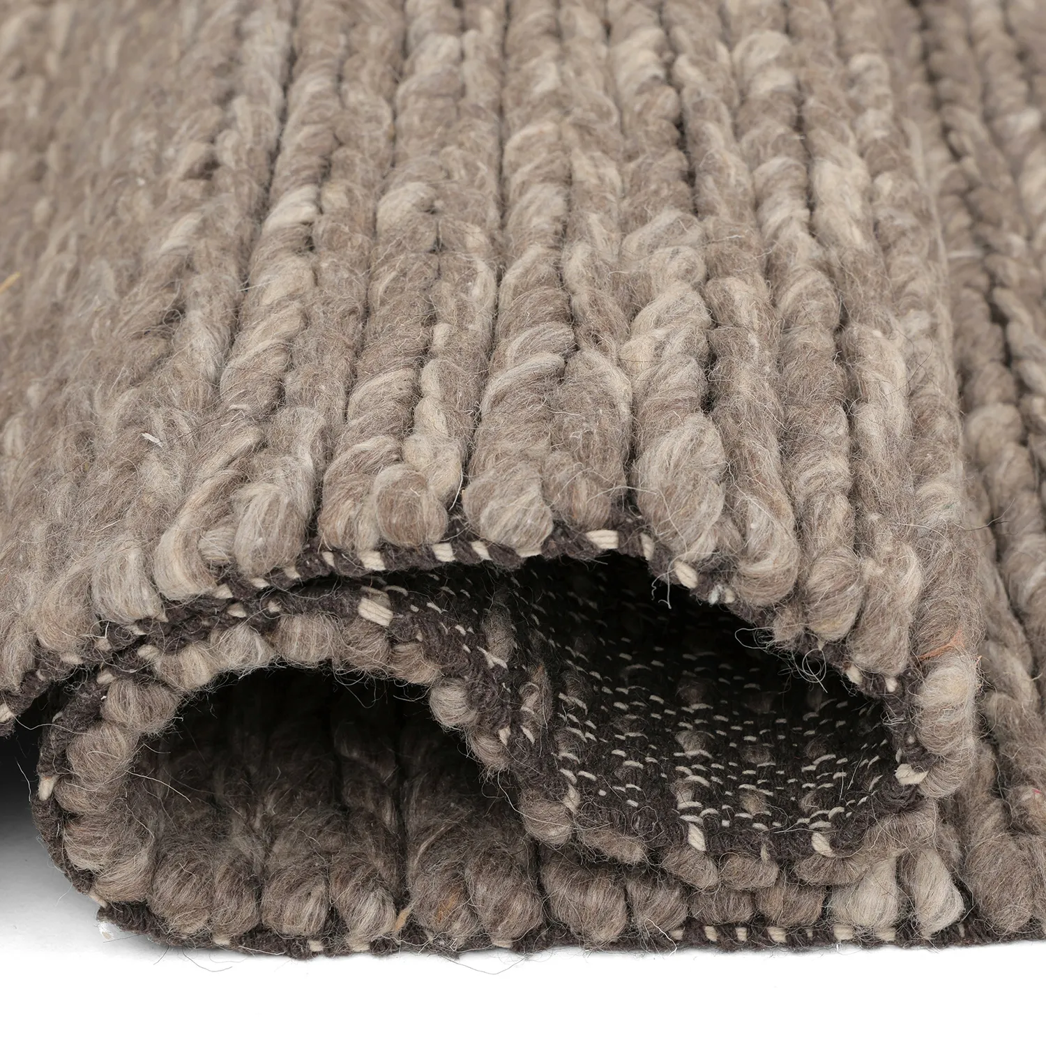 Tapete de lã - Talvia Braided Wool (marrom/bege)