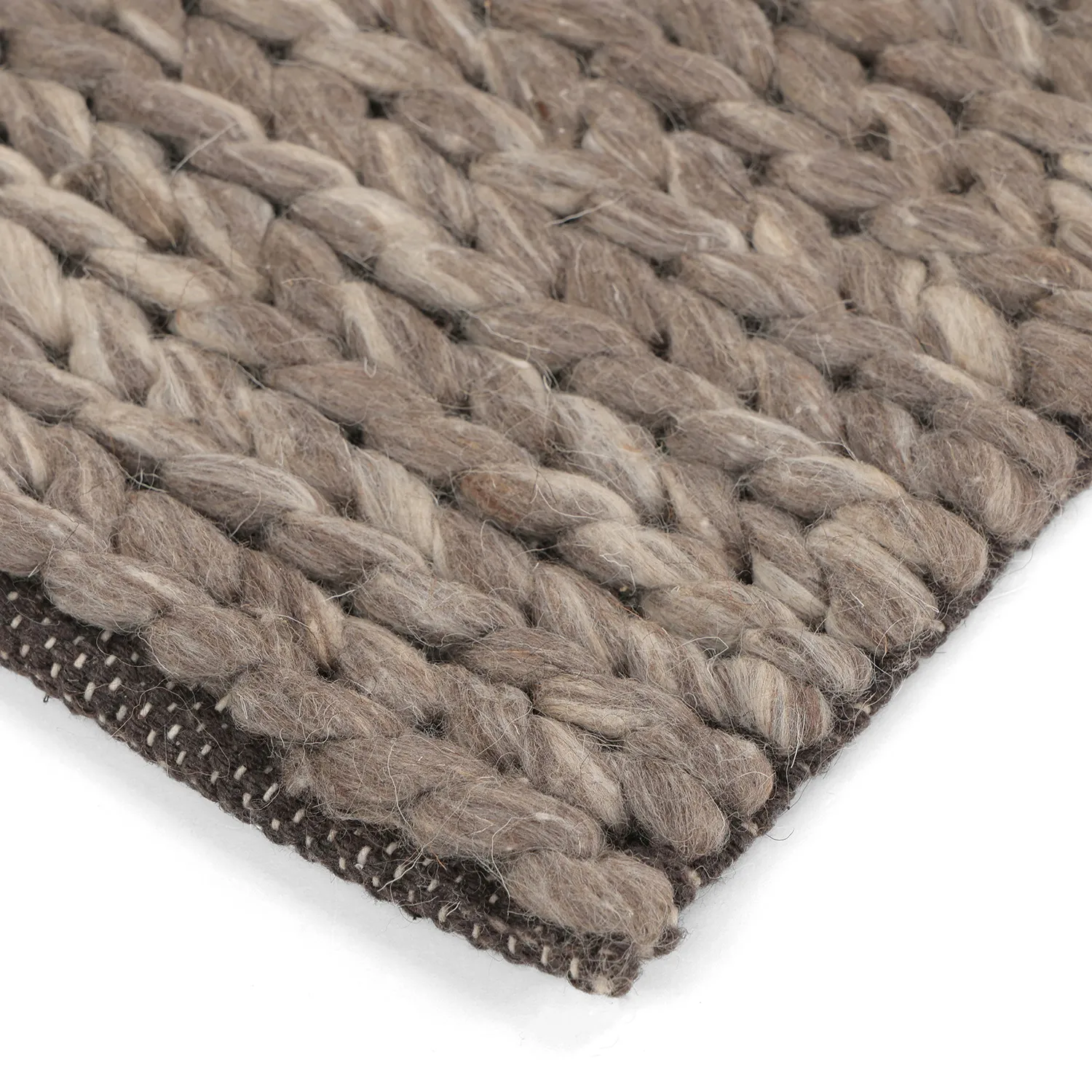 Tapete de lã - Talvia Braided Wool (marrom/bege)