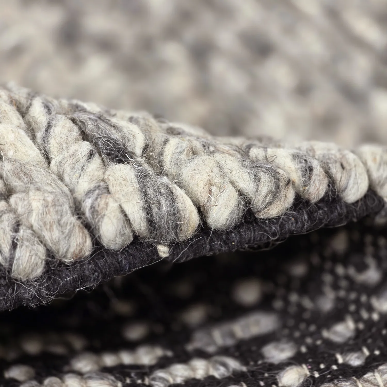 Tapete de lã - Talvia Braided Wool (cinza escuro)