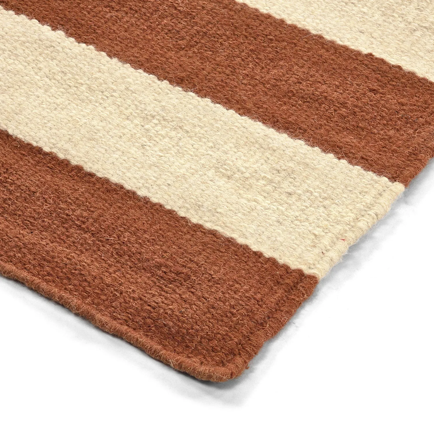 Tapete de lã - Torquay (canela/branco)