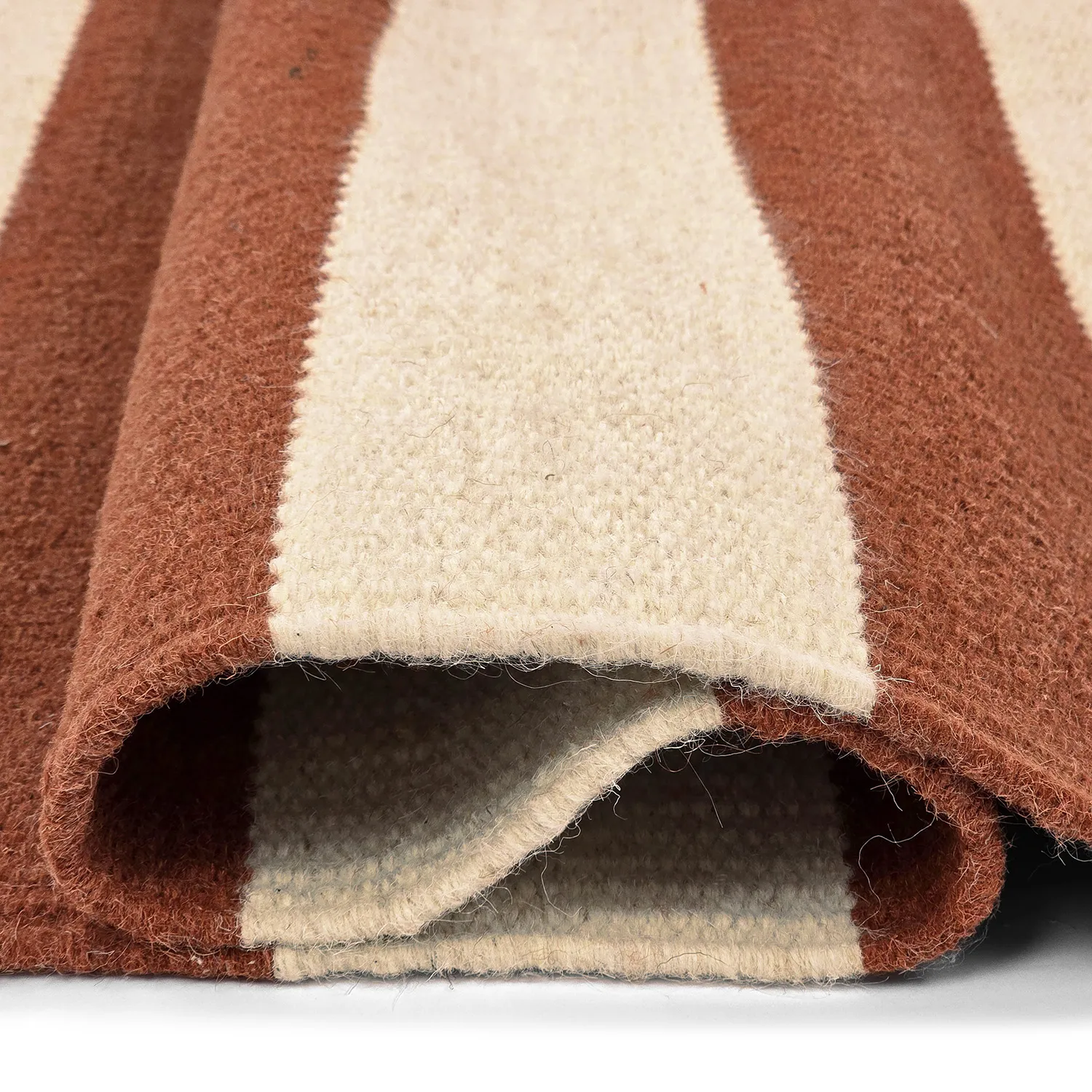 Tapete de lã - Torquay (canela/branco)