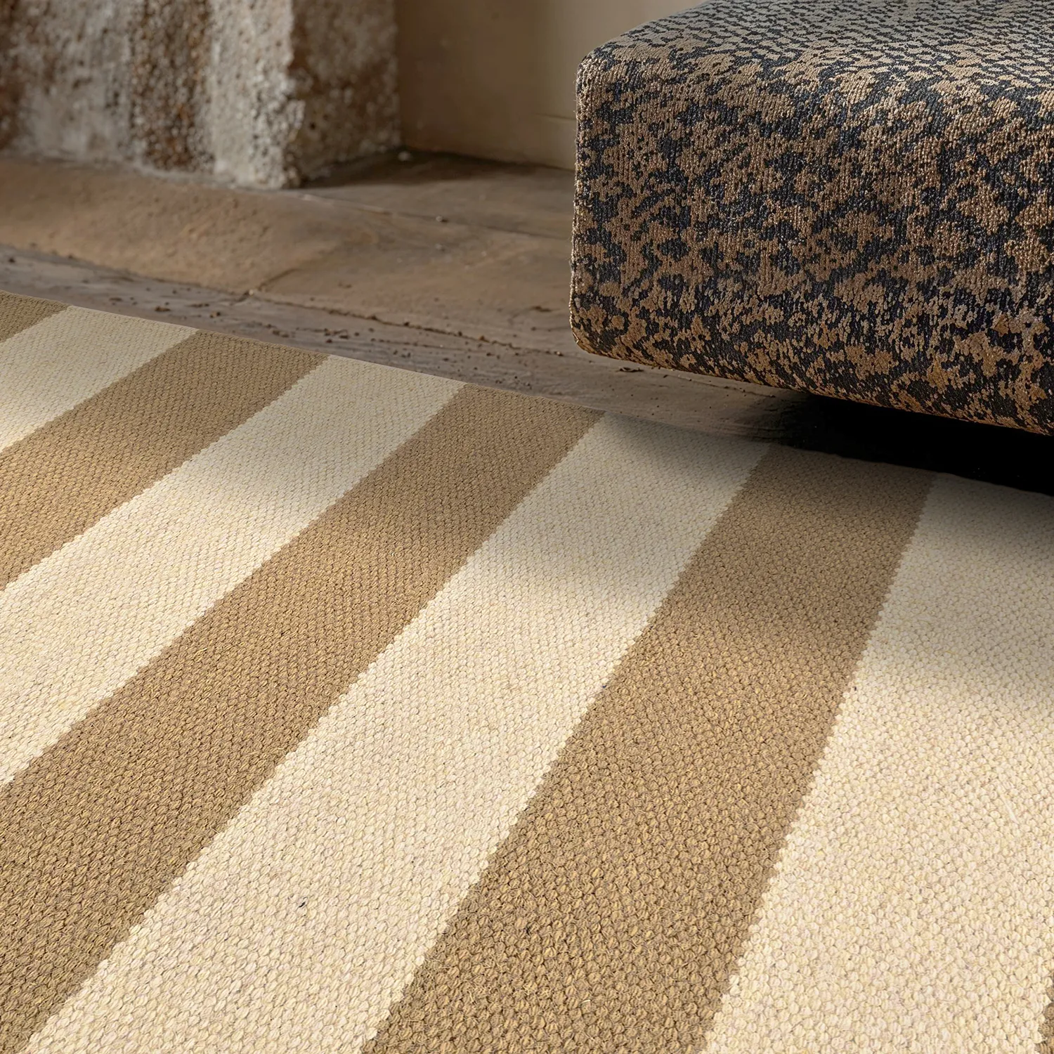 Tapete de lã - Torquay (branco/bege)