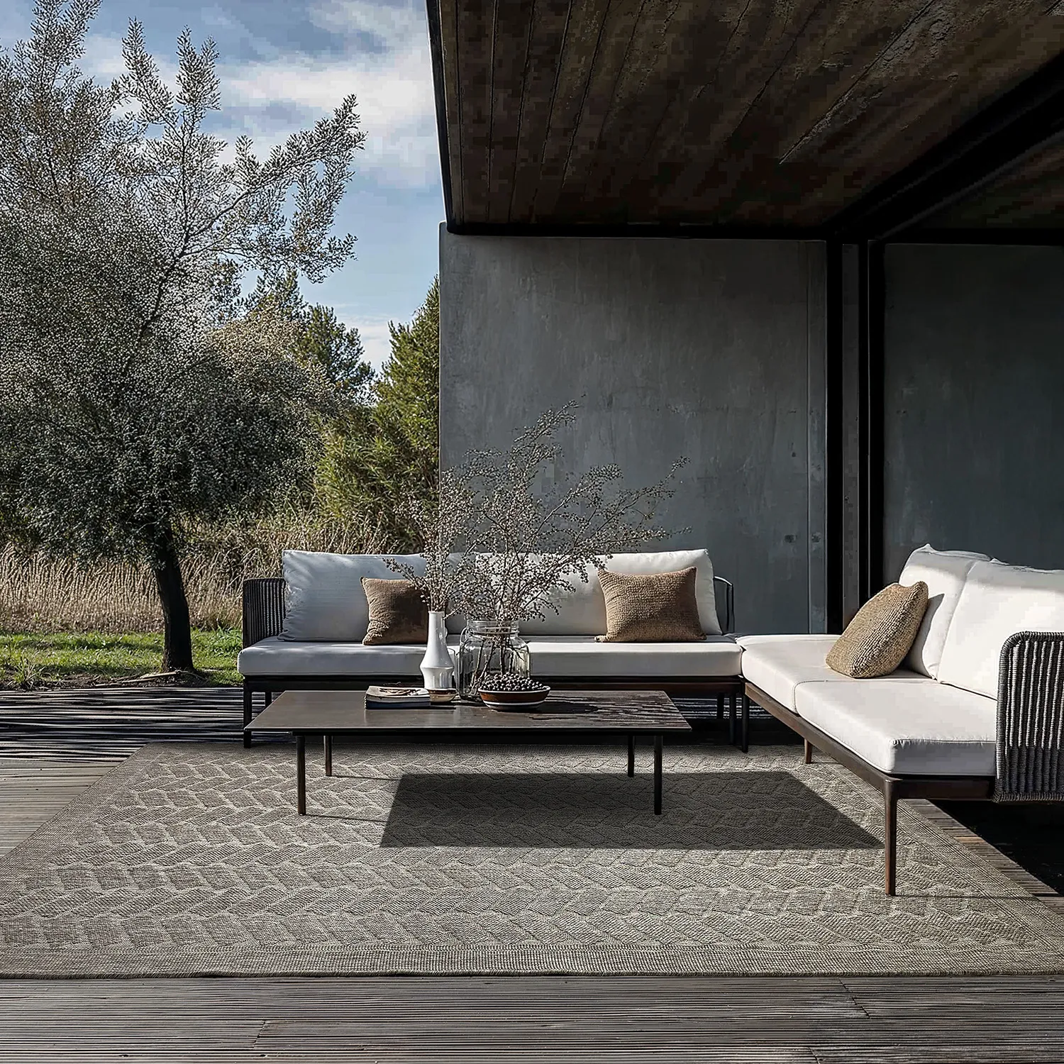 Tapete para interior e exterior - Aria (cinza)