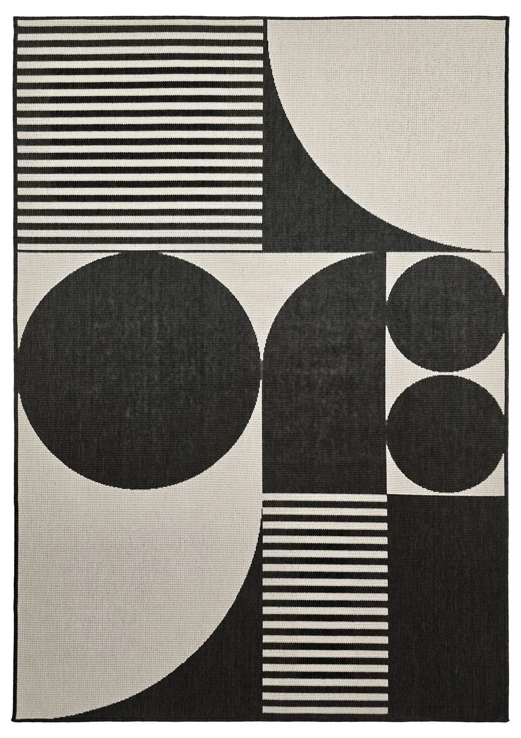 Tapete para interior e exterior - Aurora (preto/branco)