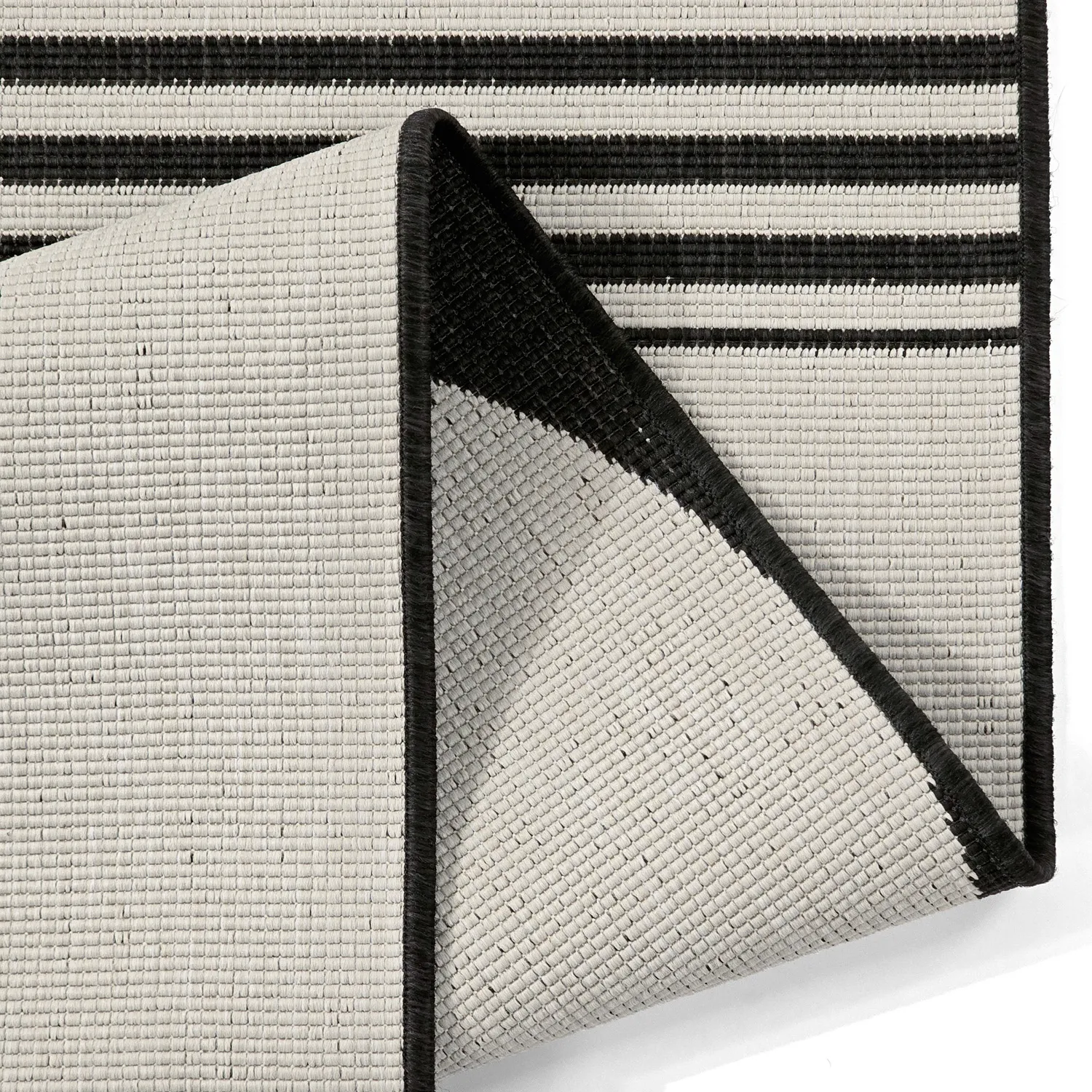 Tapete para interior e exterior - Aurora (preto/branco)