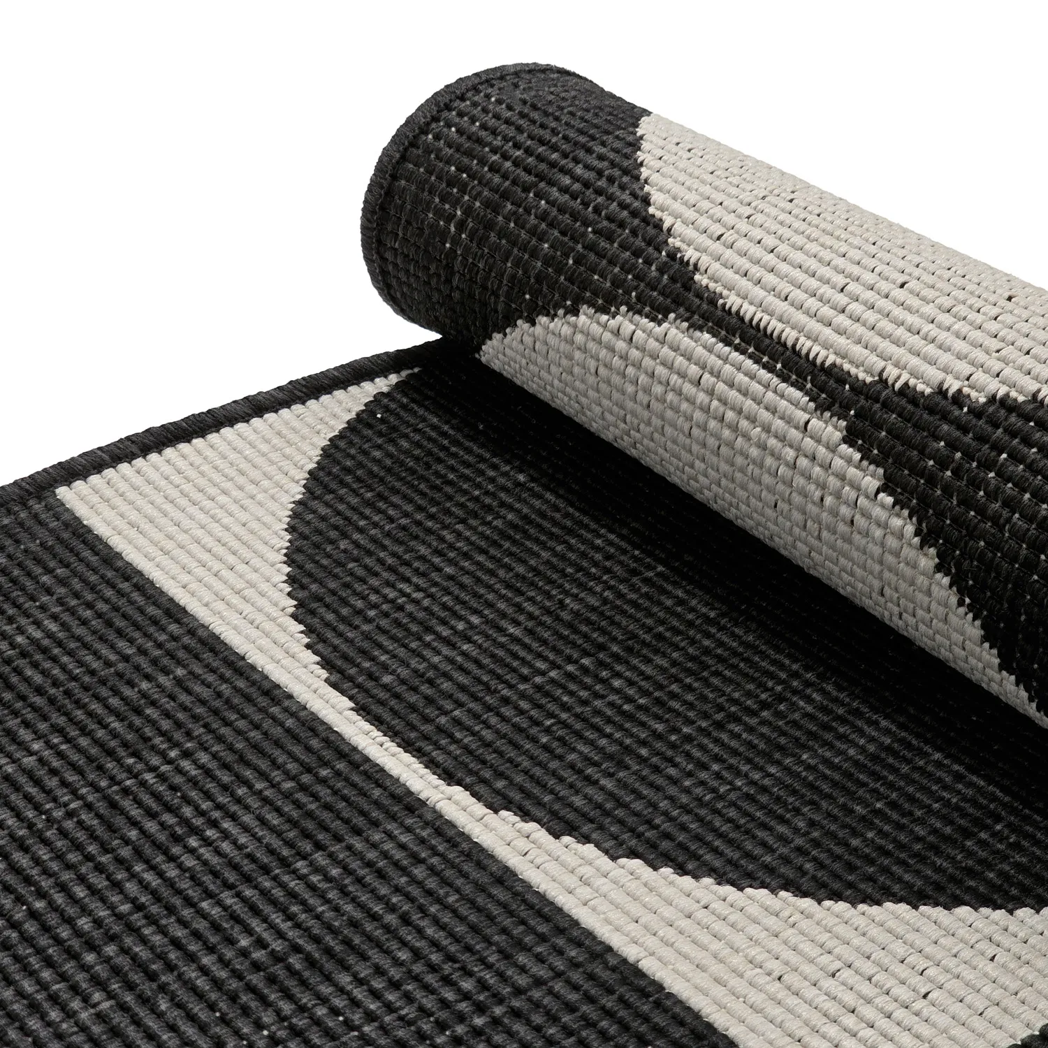 Tapete para interior e exterior - Aurora (preto/branco)