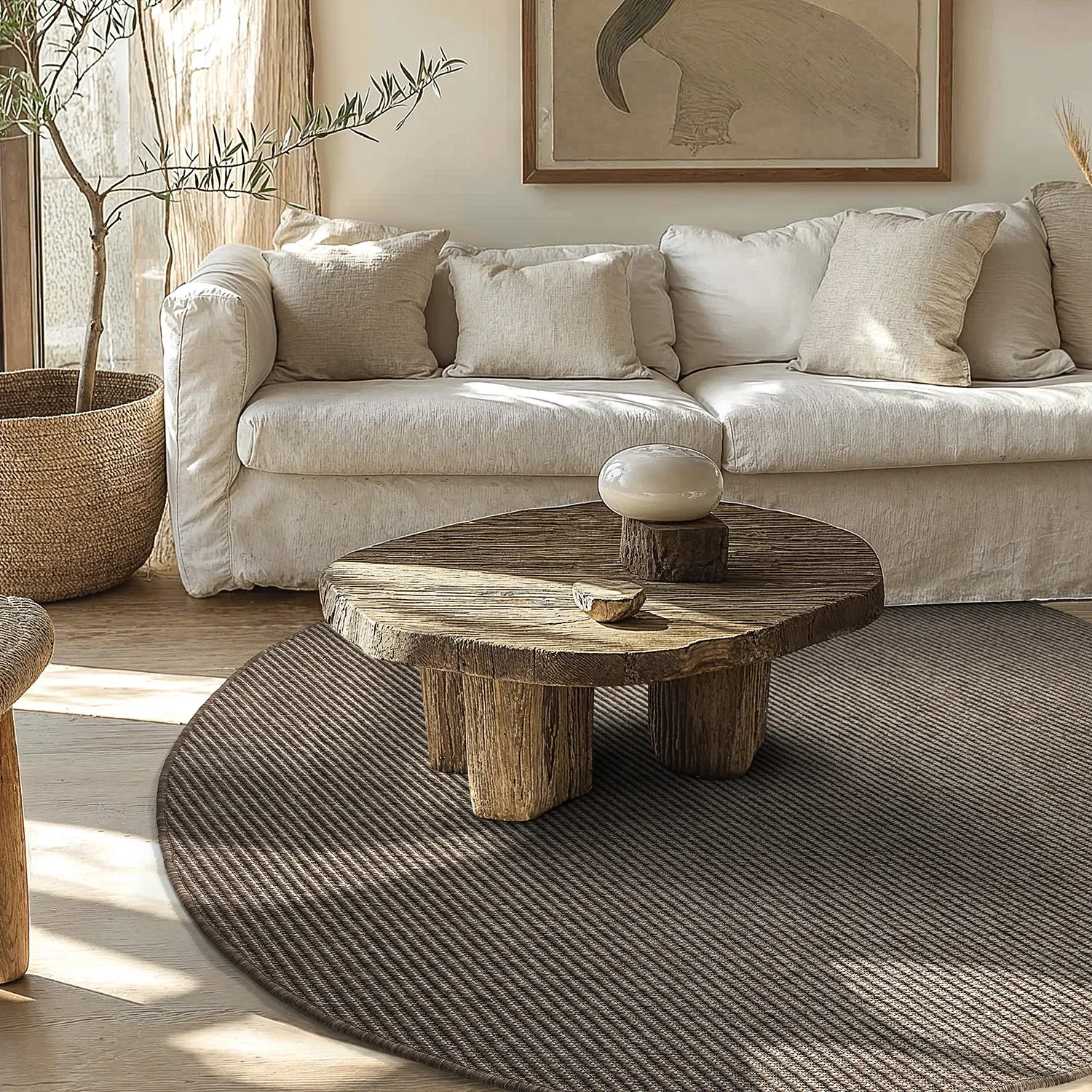 Tapete redondo - Indoor/Outdoor Bennett (bege)