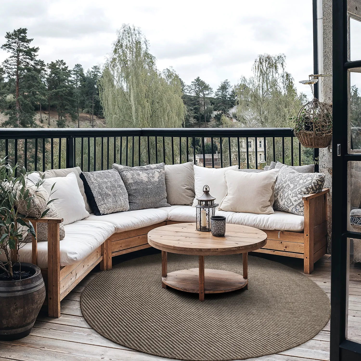 Tapete redondo - Indoor/Outdoor Bennett (bege)