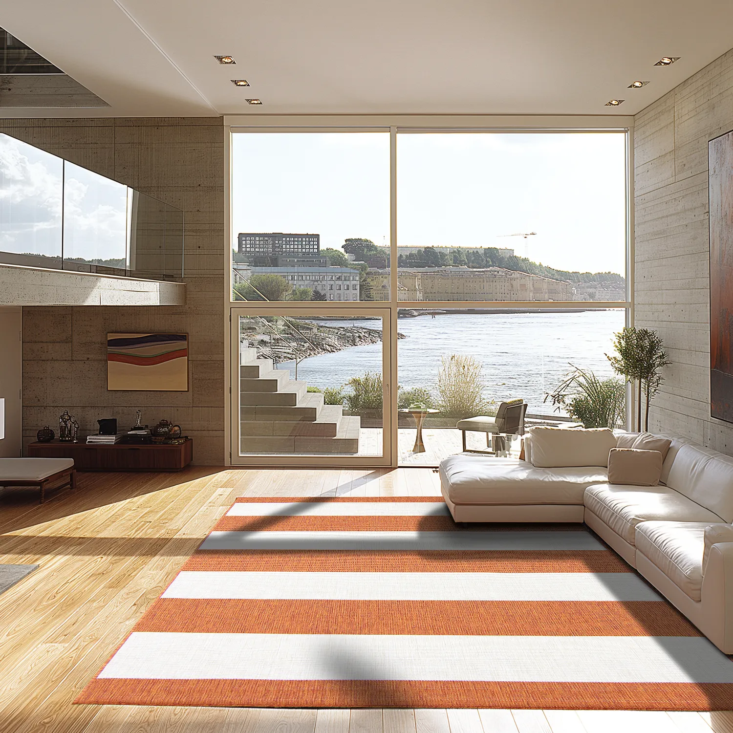 Tapete para interior e exterior - Santana (laranja)