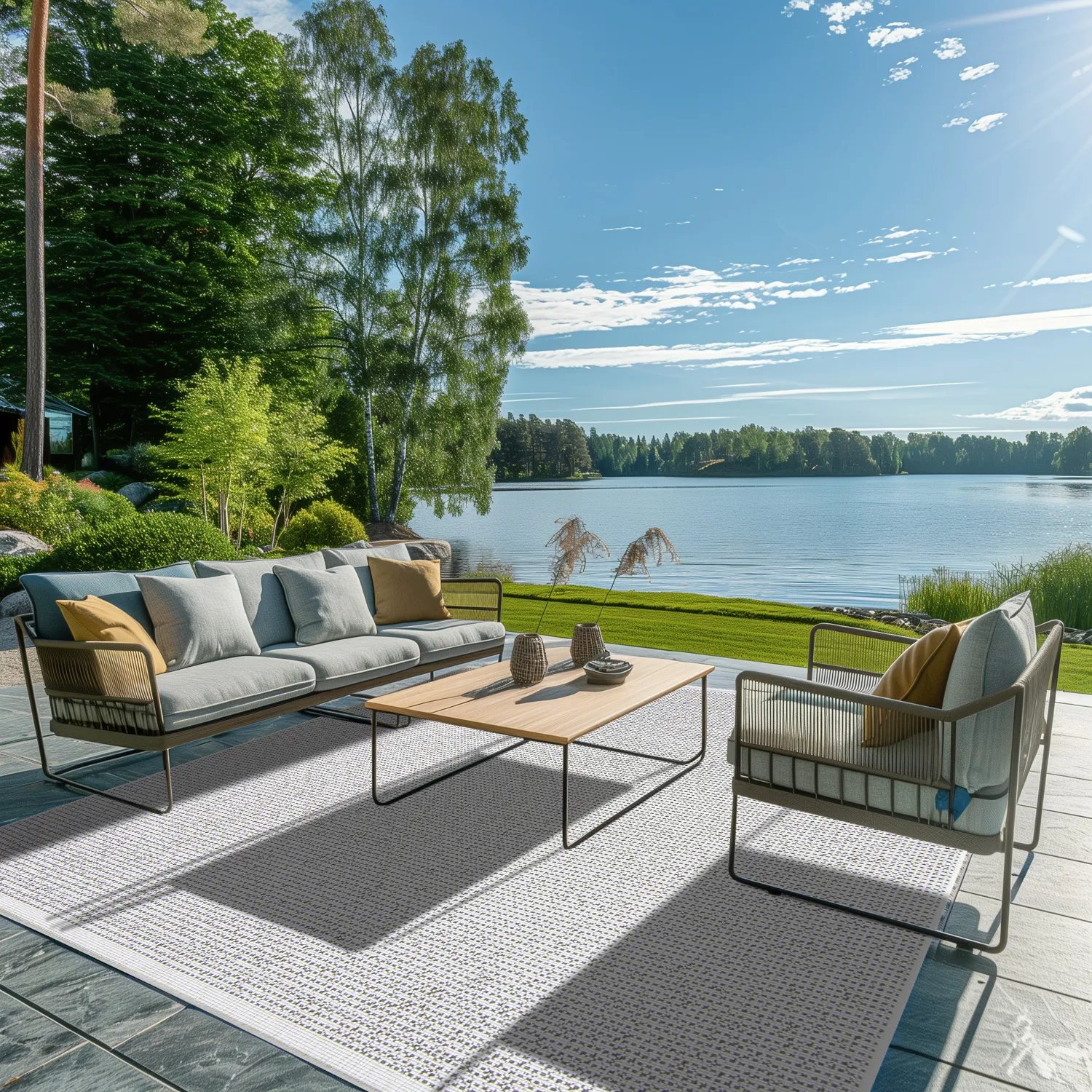Tapete para interior e exterior - Tromsø (marrom)