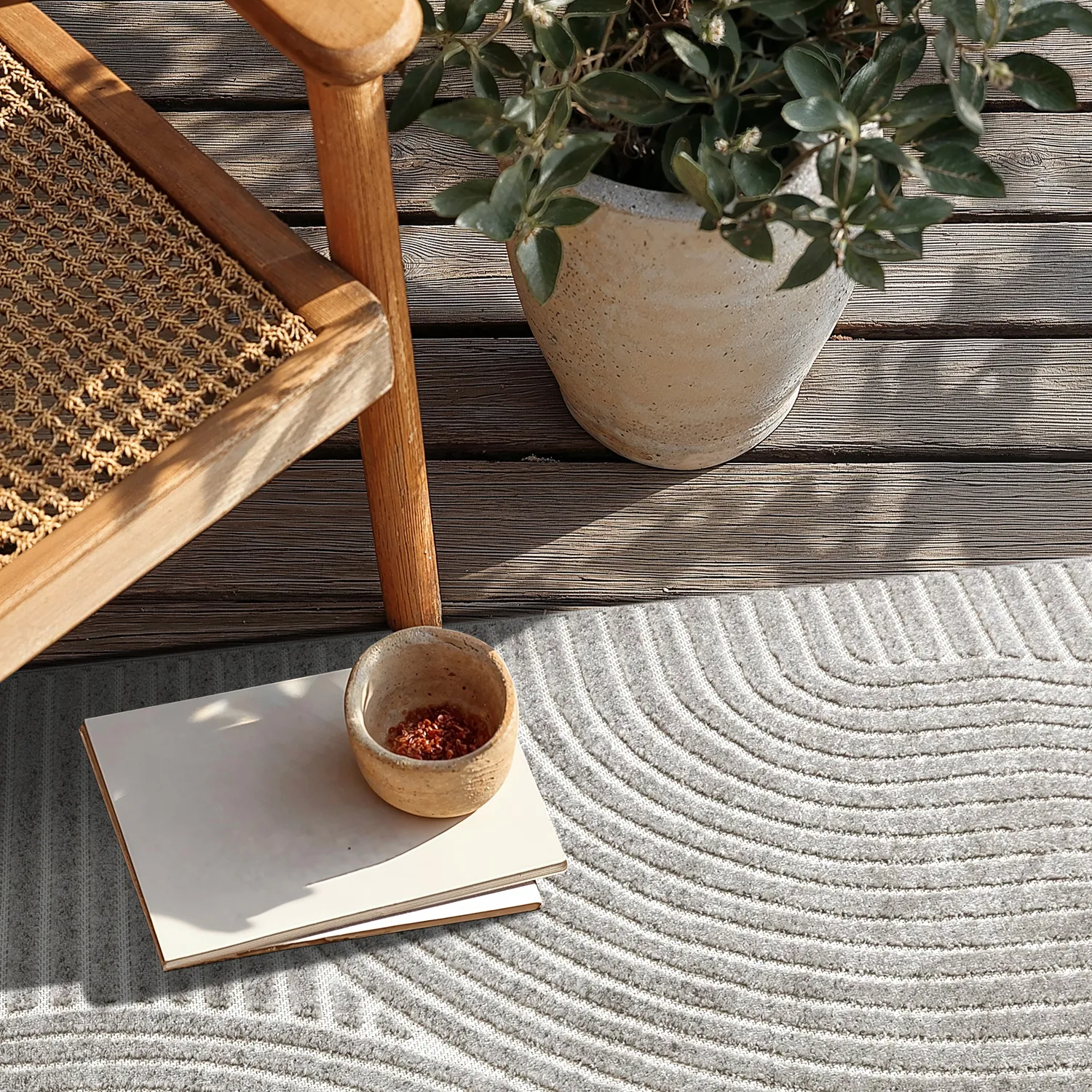 Shaggy Indoor/Outdoor - Devon (cinza)