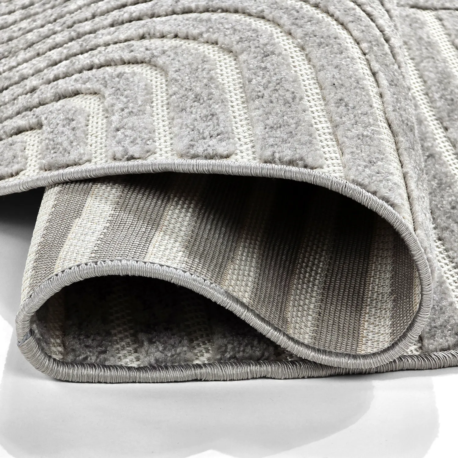 Tapete redondo - Indoor/Outdoor Devon (cinza)