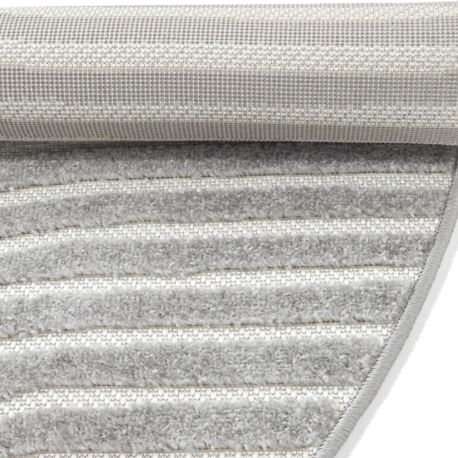 Tapete redondo - Indoor/Outdoor Devon (cinza)