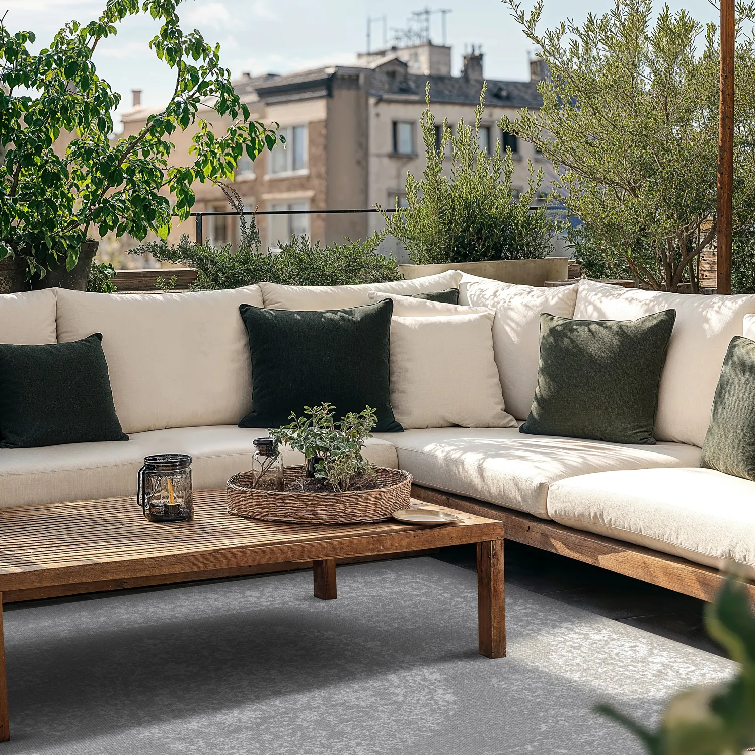 Tapete para interior e exterior - Ellstin (cinza)