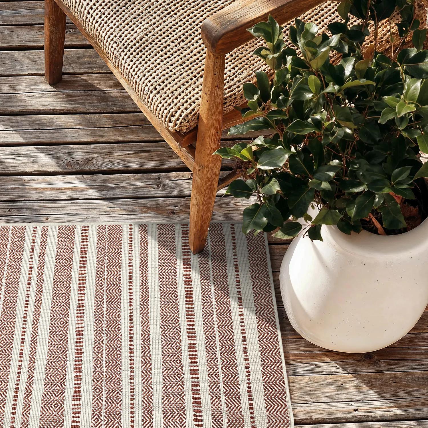 Tapete para interior e exterior - Ethan (laranja)