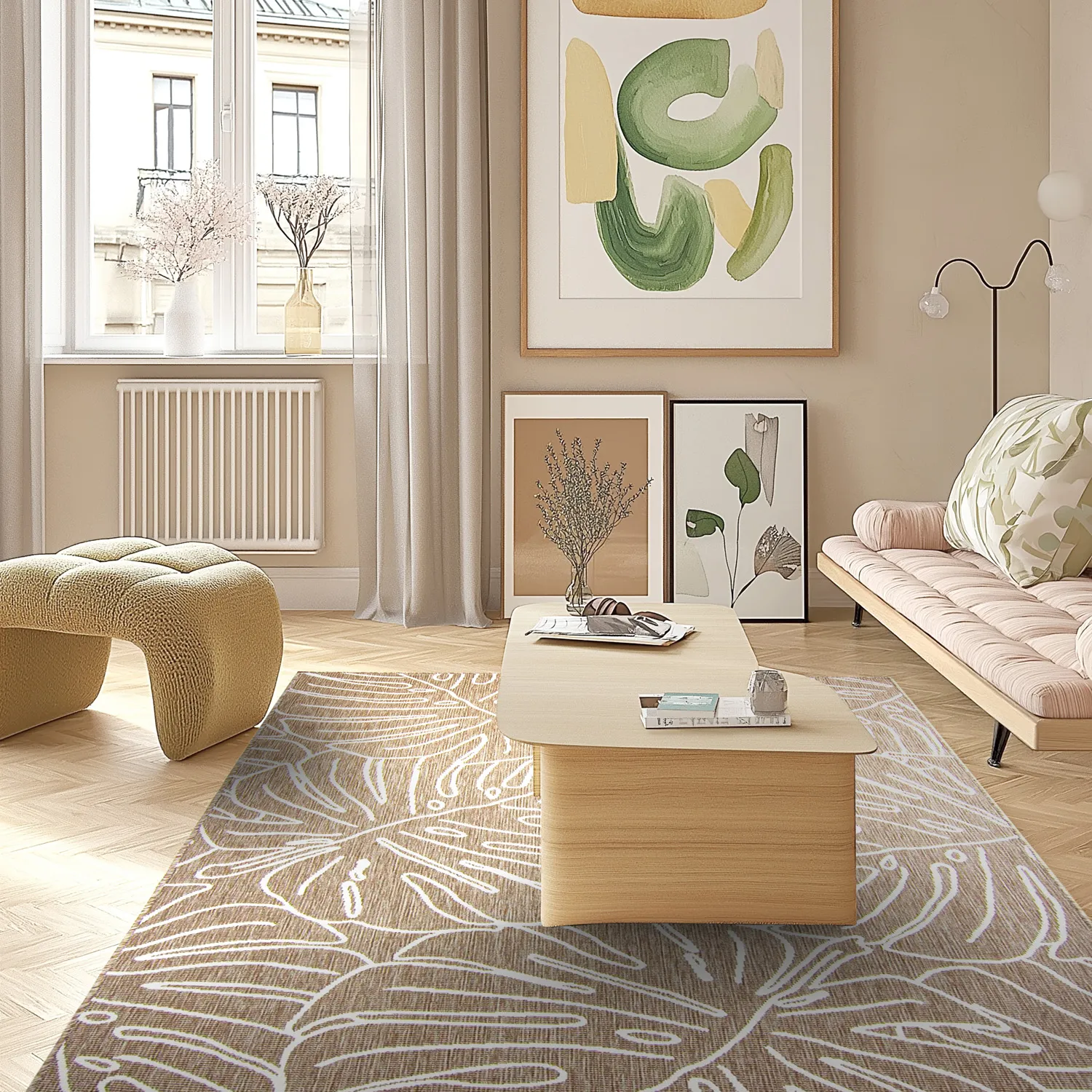 Tapete para interior e exterior - Francis (bege)