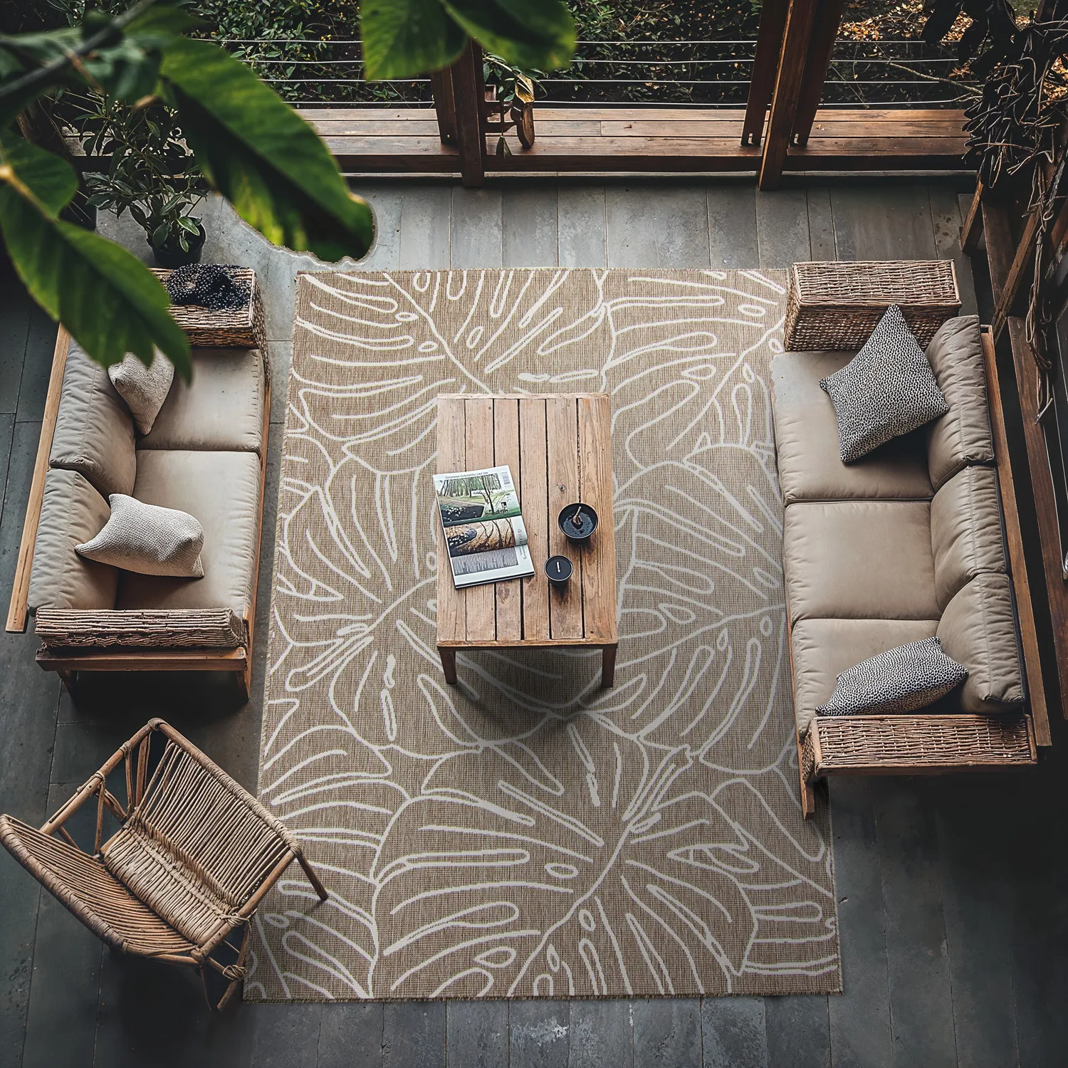 Tapete para interior e exterior - Francis (bege)