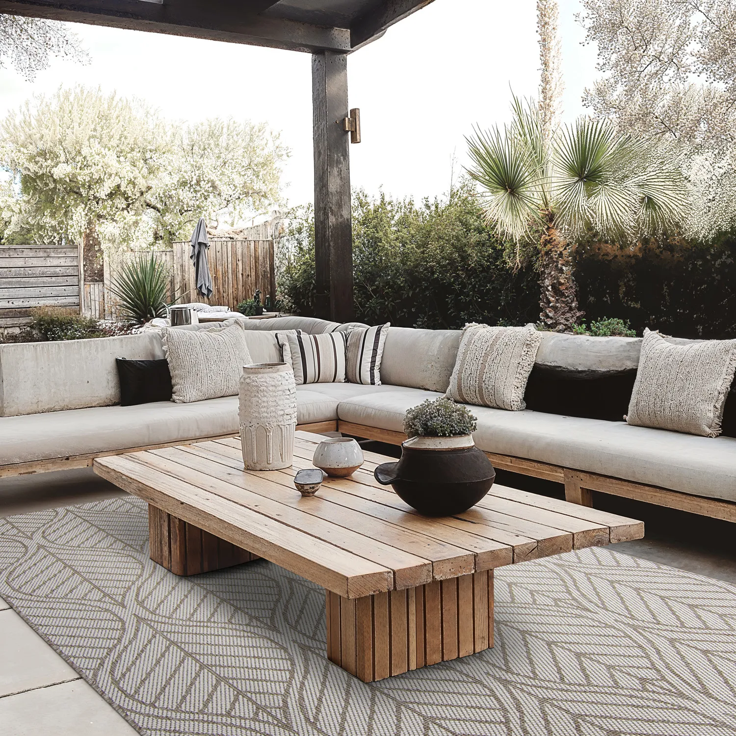 Tapete para interior e exterior - Harvey (bege)