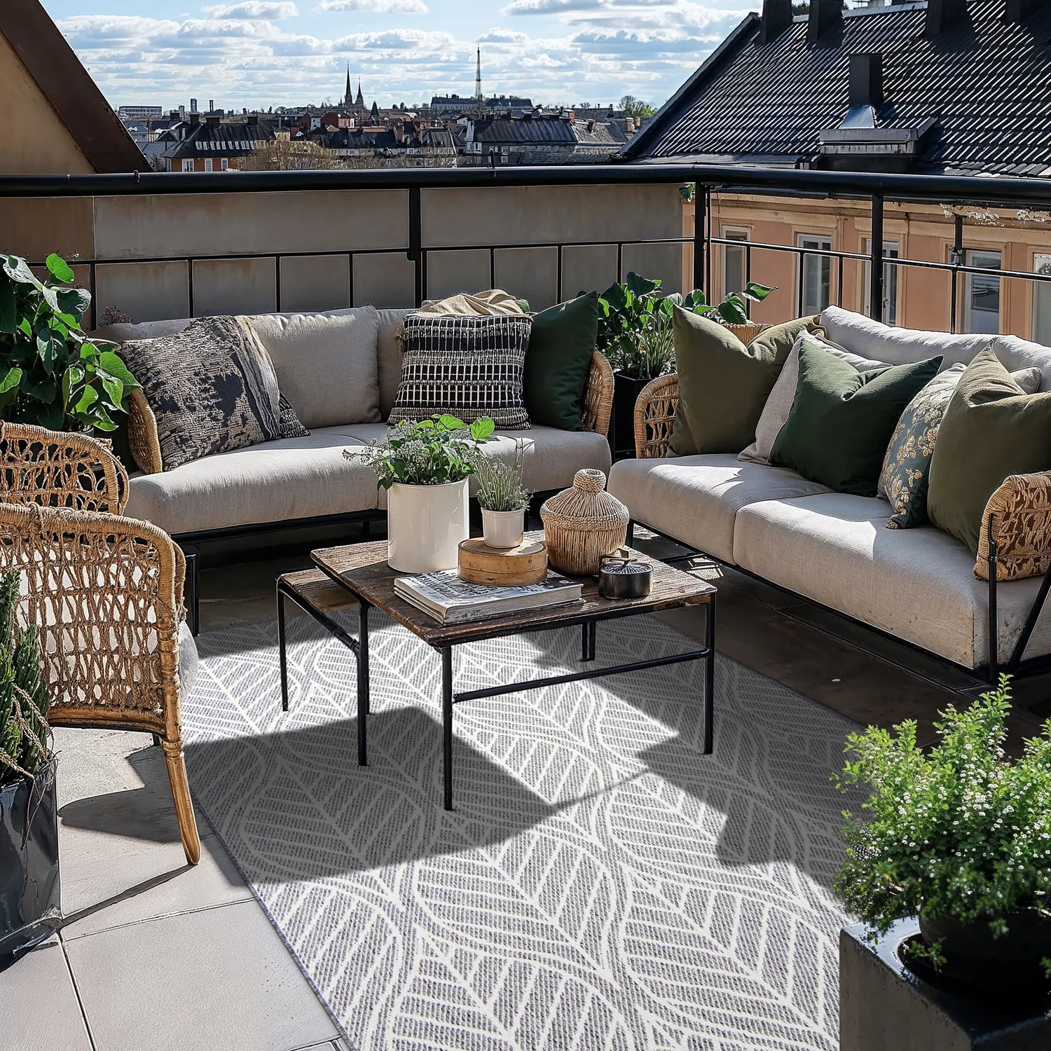 Tapete para interior e exterior - Harvey (cinza)