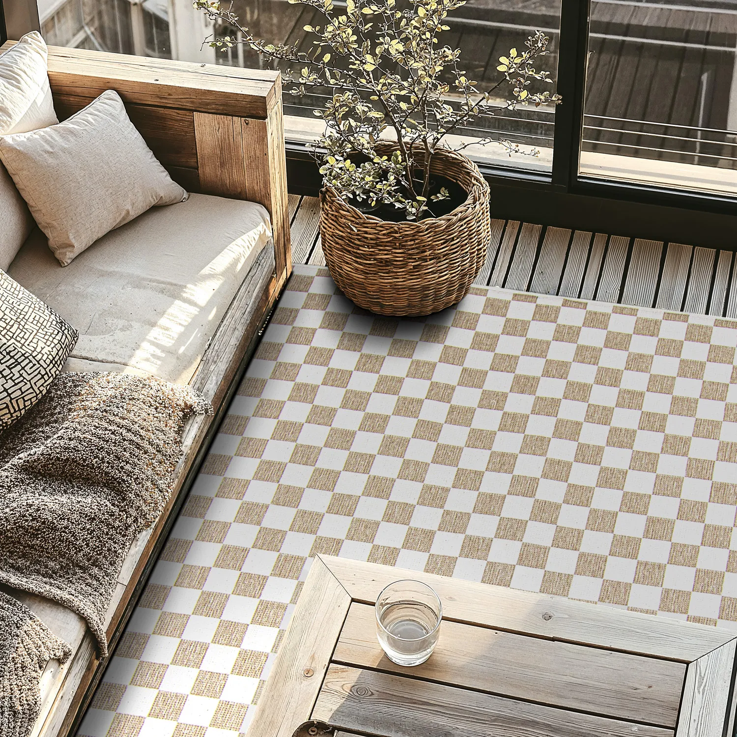 Tapete para interior e exterior - Lucida (bege)