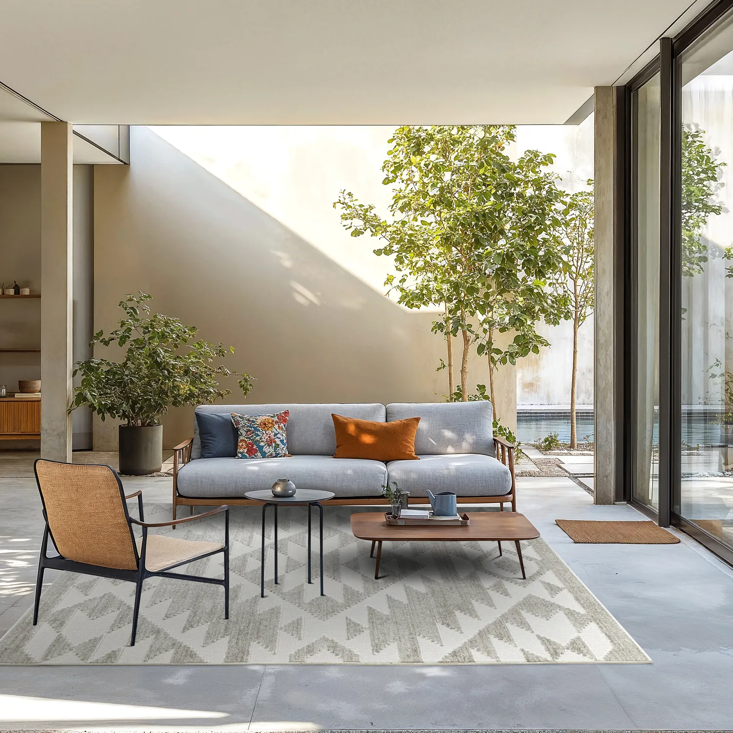 Shaggy Indoor/Outdoor - Patton (cinza)