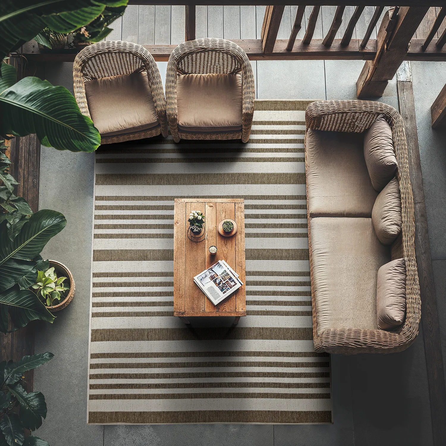 Tapete para interior e exterior - Riley (bege)