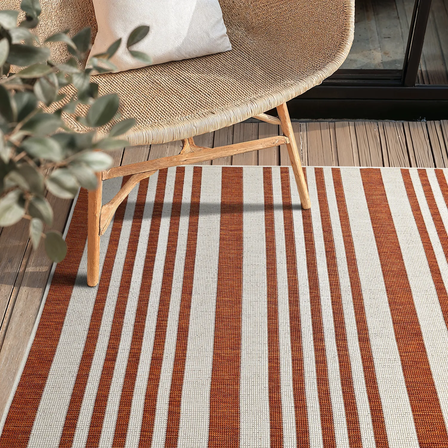 Tapete para interior e exterior - Riley (laranja)