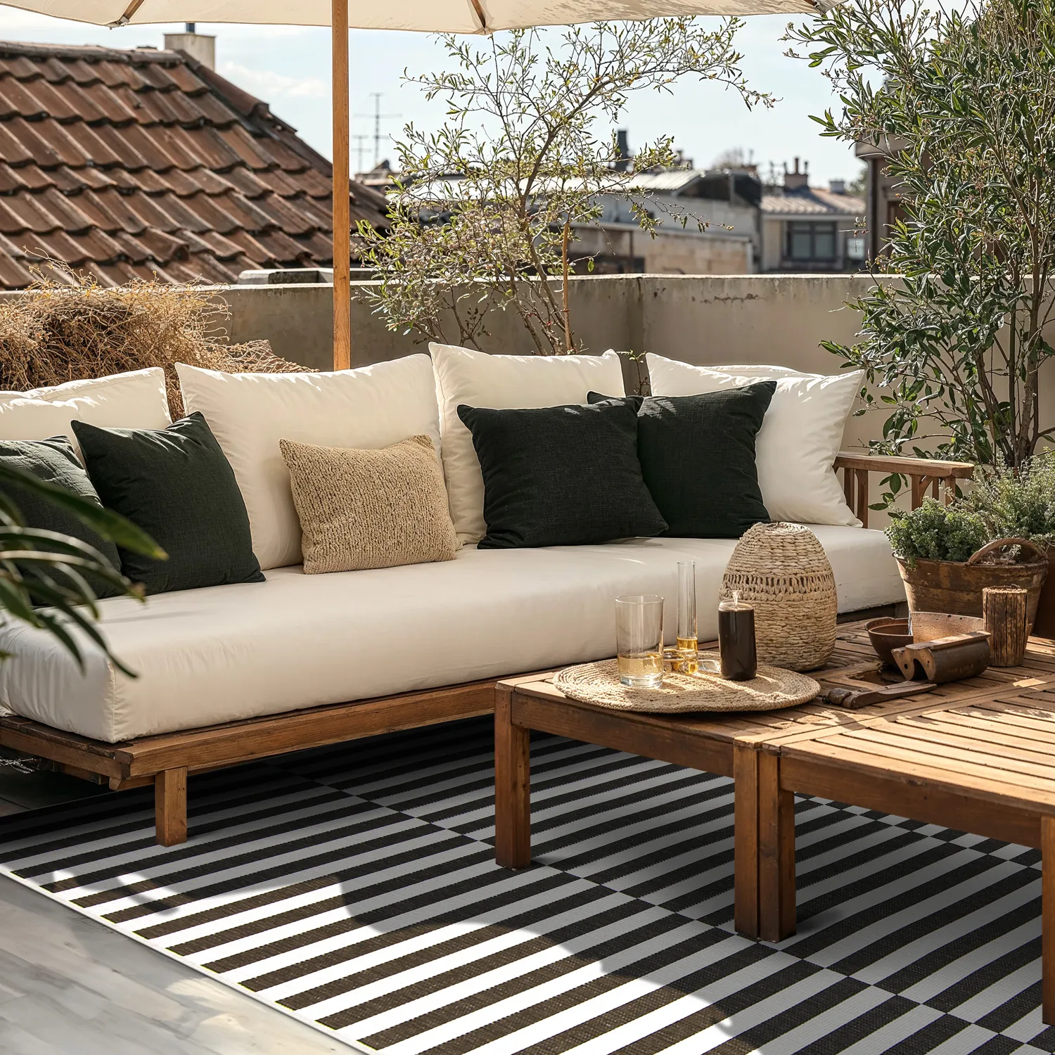 Tapete para interior e exterior - Roscoe (preto)