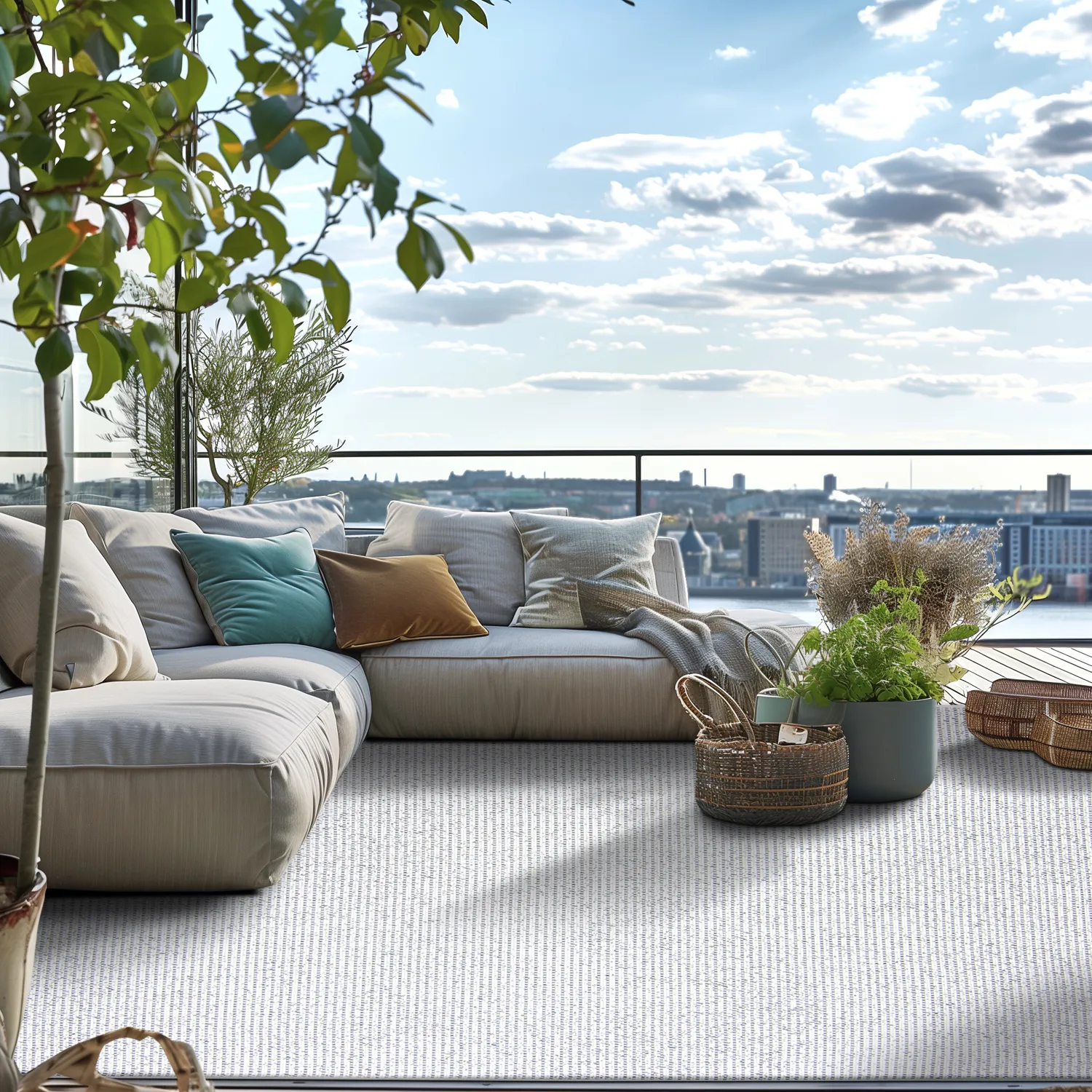 Tapete para interior e exterior - Tromsø (prata)