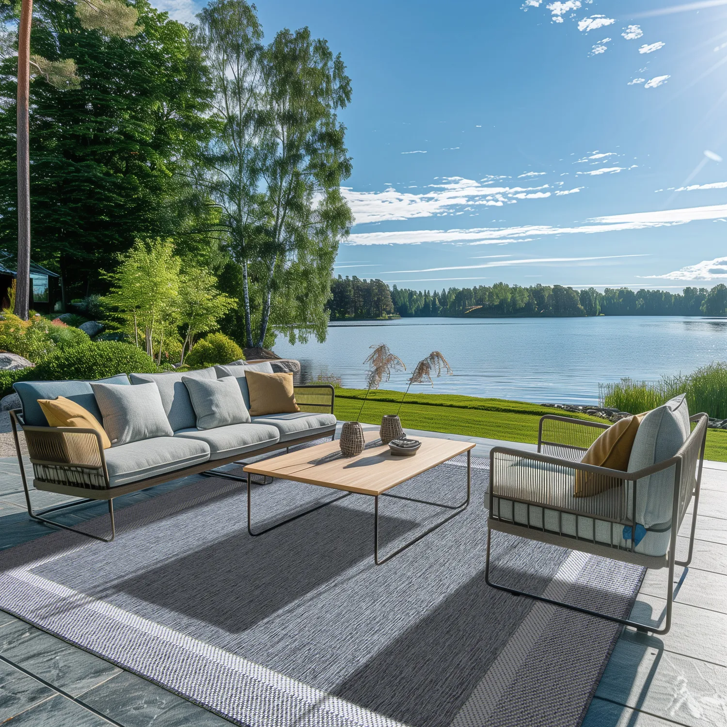 Tapete para interior e exterior - Alta (cinza)