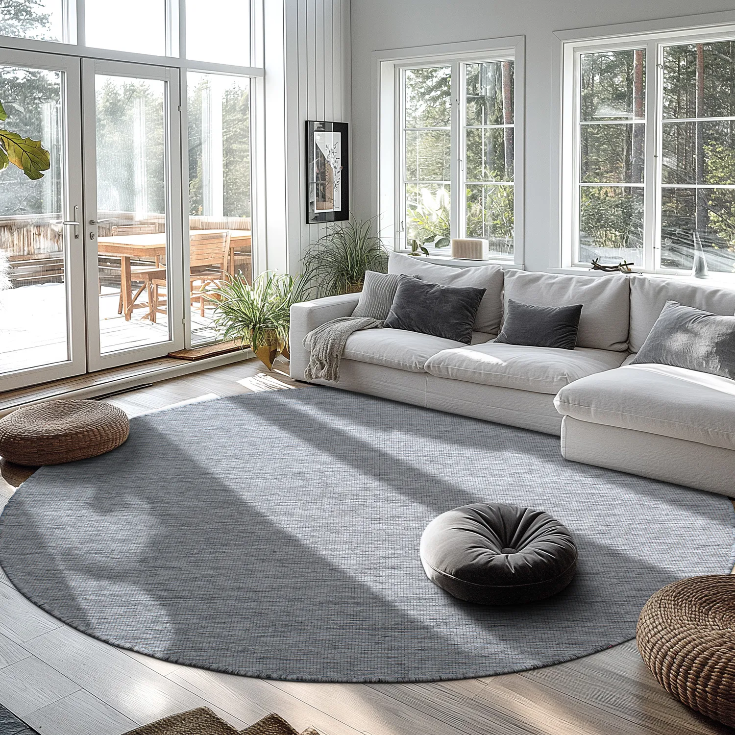 Tapete redondo - Monsanto (cinza)