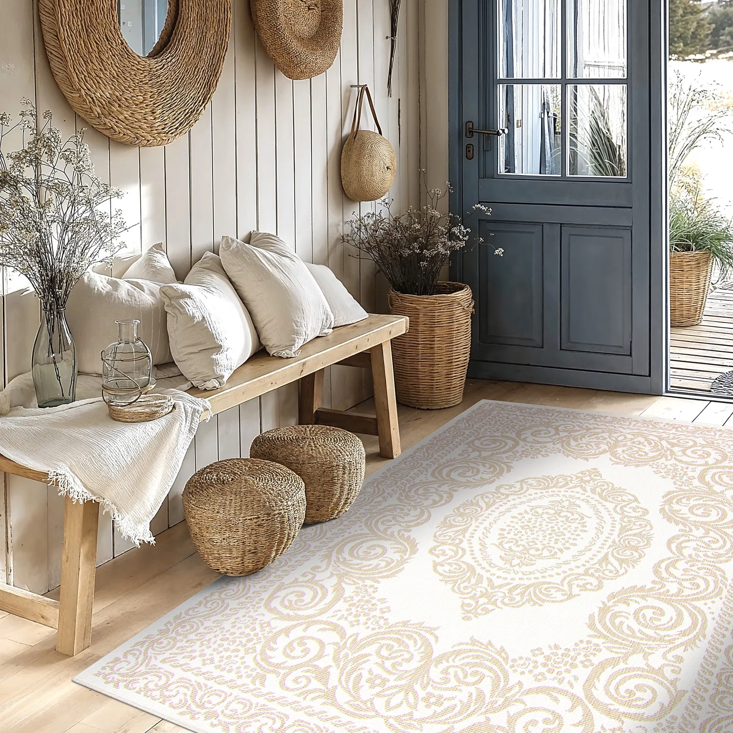 Tapete para interior e exterior - Sylvaine (bege)