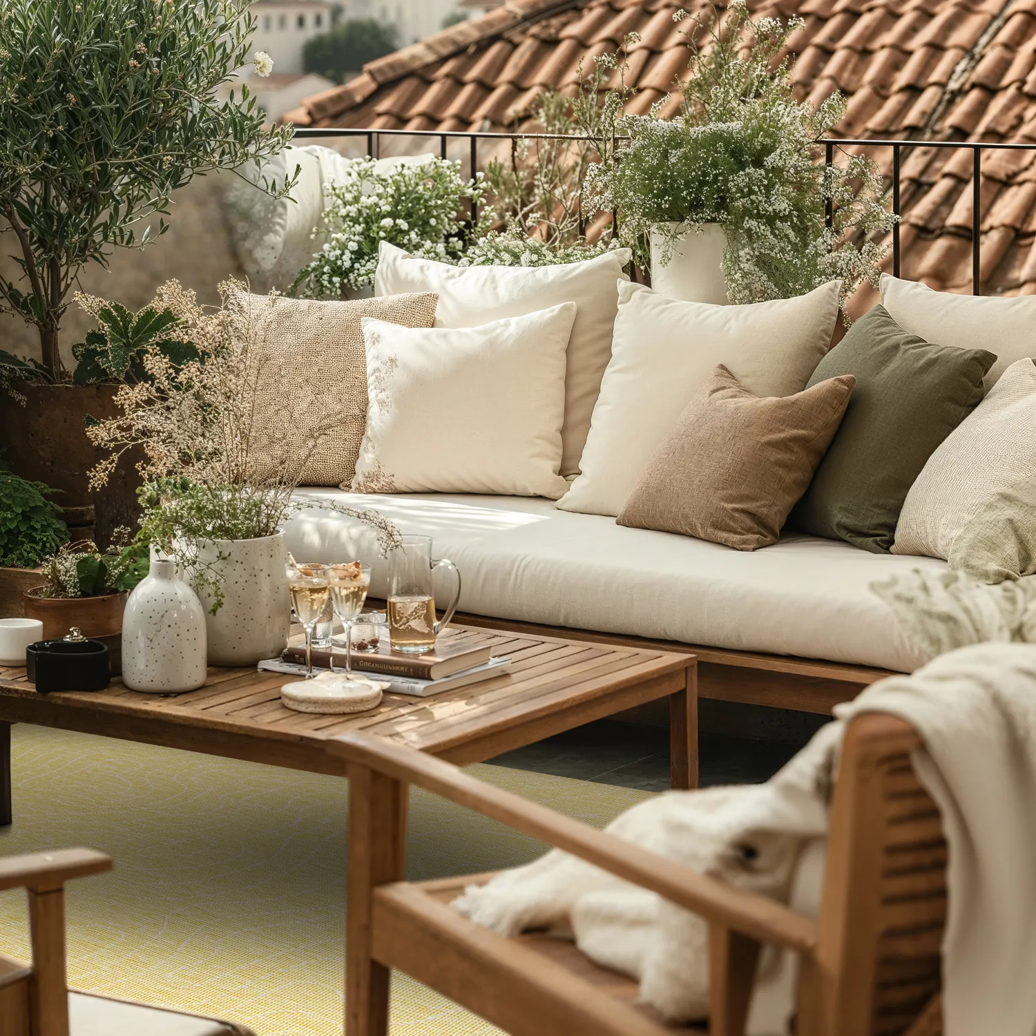 Tapete para interior e exterior - Thurman (amarelo)