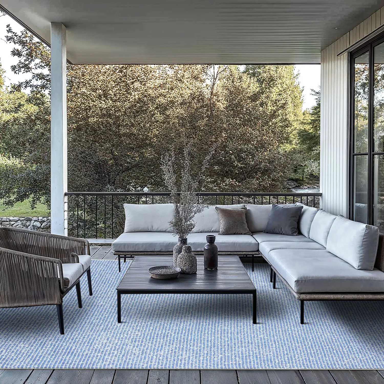 Tapete para interior e exterior - Tromsø (azul)