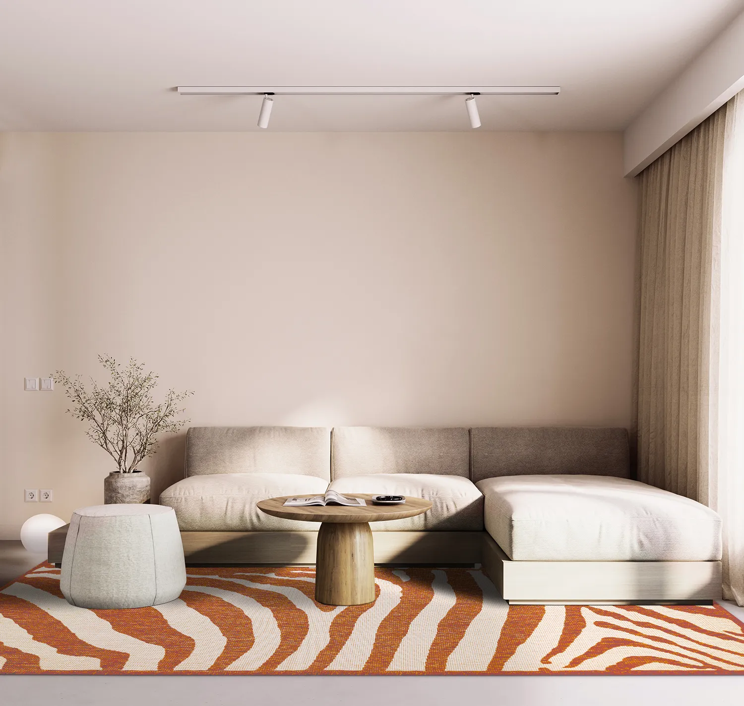 Tapete para interior e exterior - Winona (laranja)