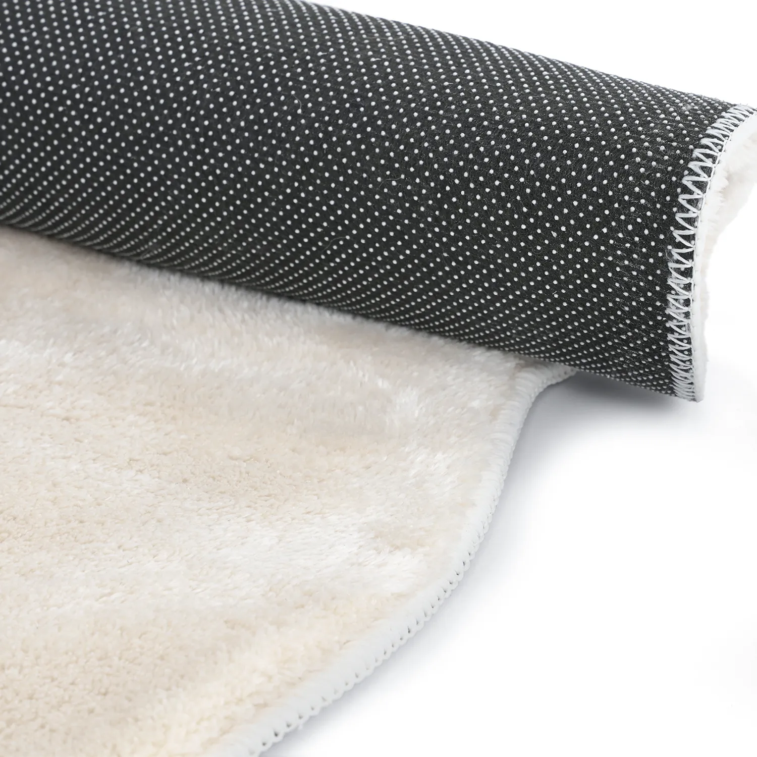 Tapete Redondo Ondulado - Aranga Super Soft Fur (bege)