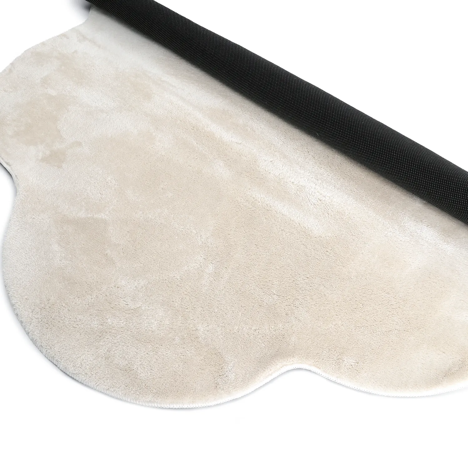 Tapete Redondo Ondulado - Aranga Super Soft Fur (bege)