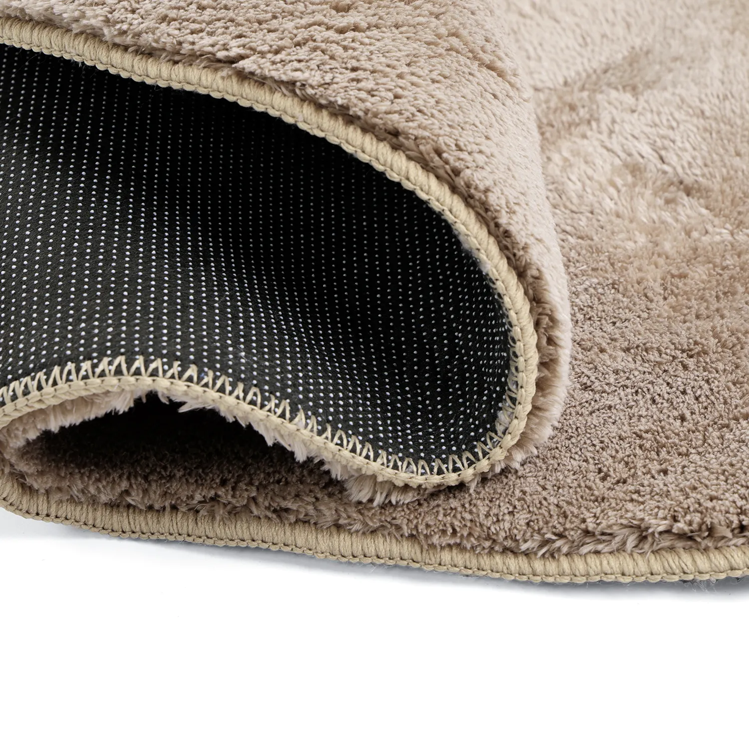 Tapete Redondo Ondulado - Aranga Super Soft Fur (marrom)