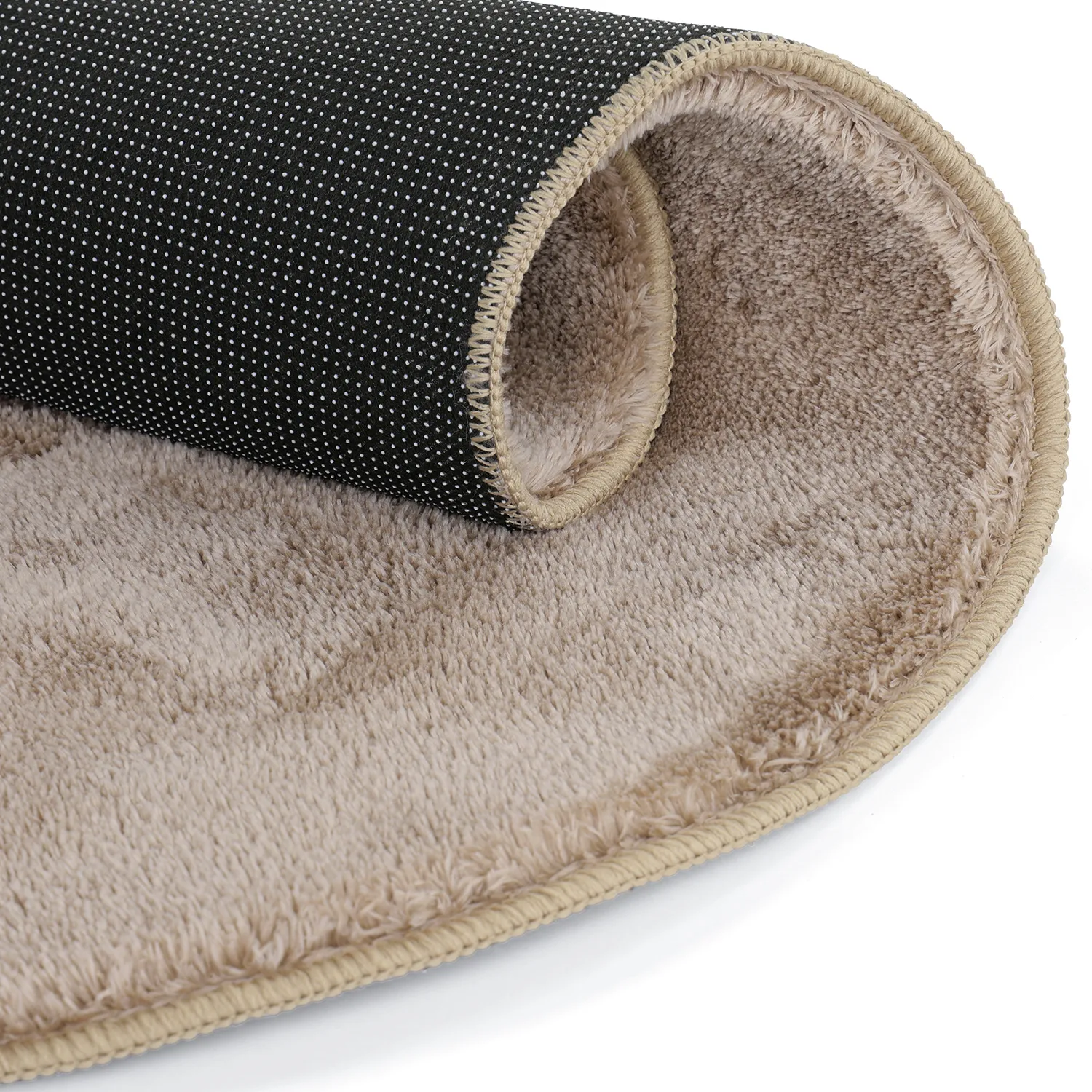 Tapete Redondo Ondulado - Aranga Super Soft Fur (marrom)