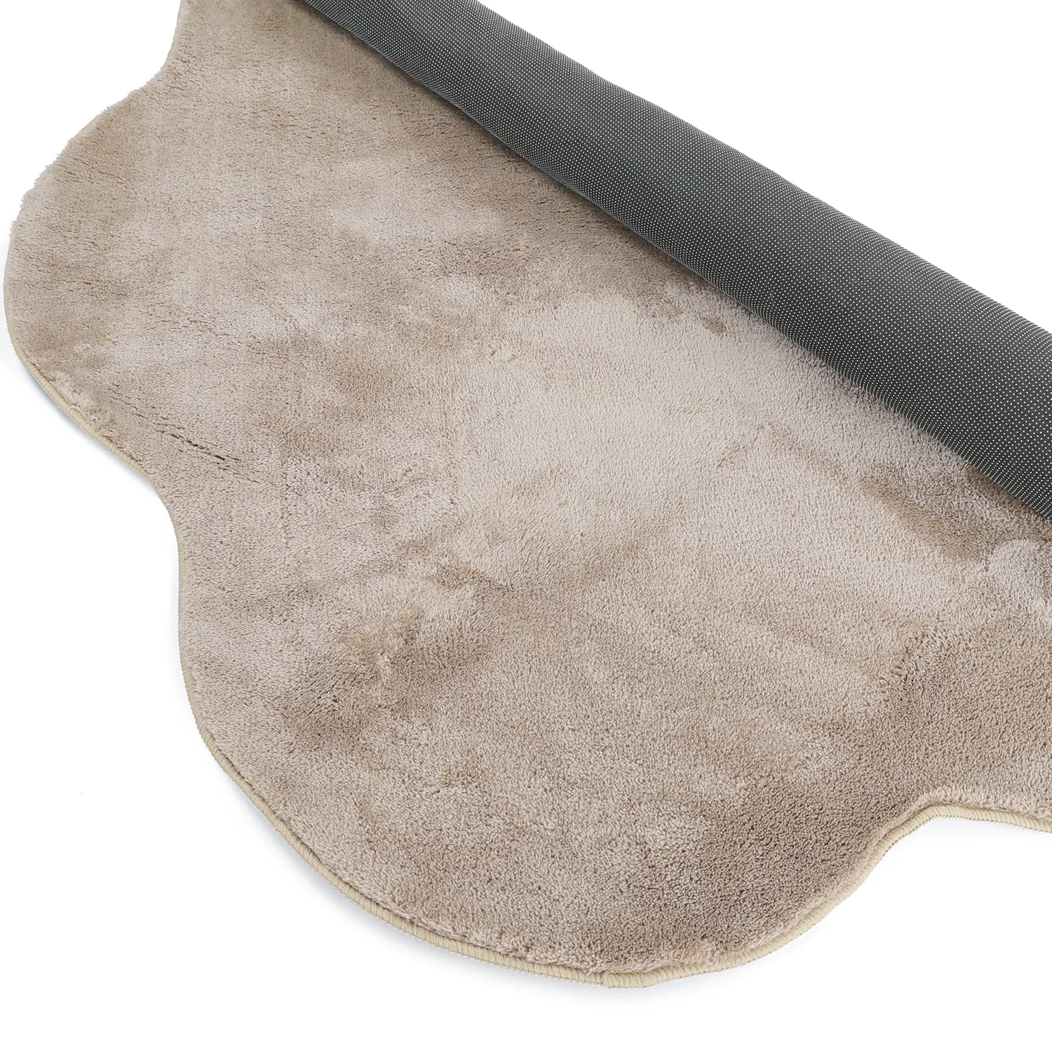 Tapete Redondo Ondulado - Aranga Super Soft Fur (marrom)