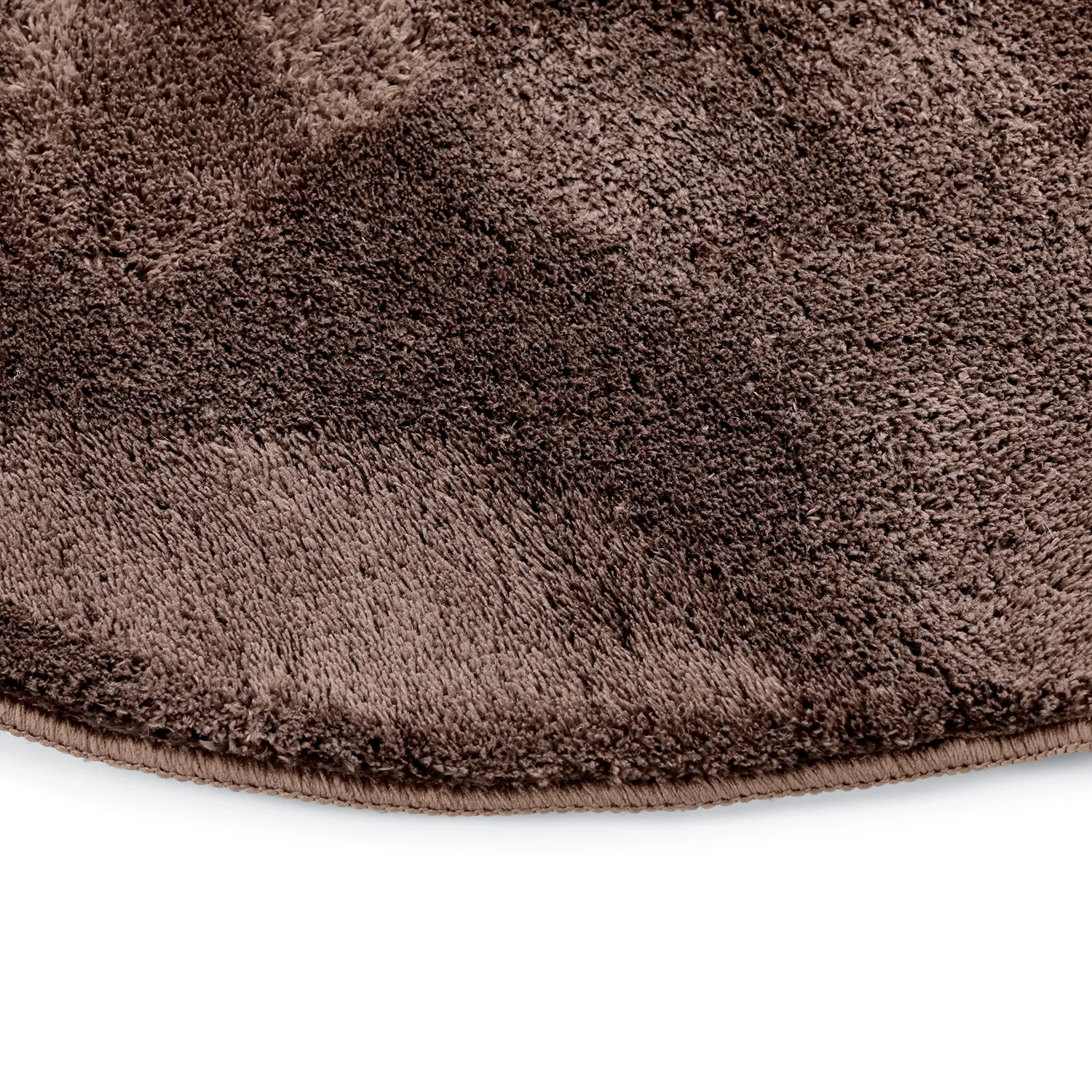 Tapete Redondo Ondulado - Aranga Super Soft Fur (marrom escuro)