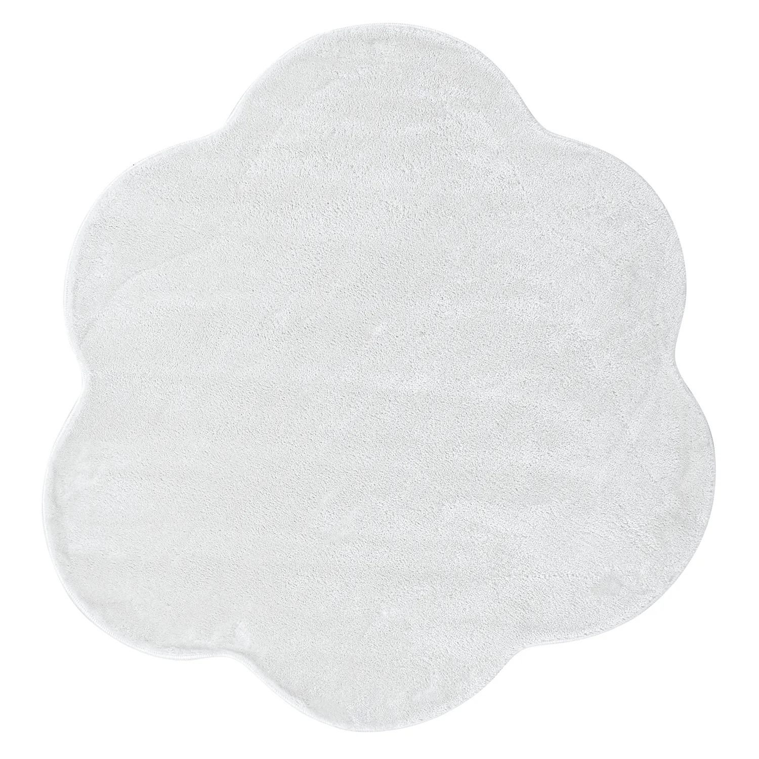 Tapete Redondo Ondulado - Aranga Super Soft Fur (branco)