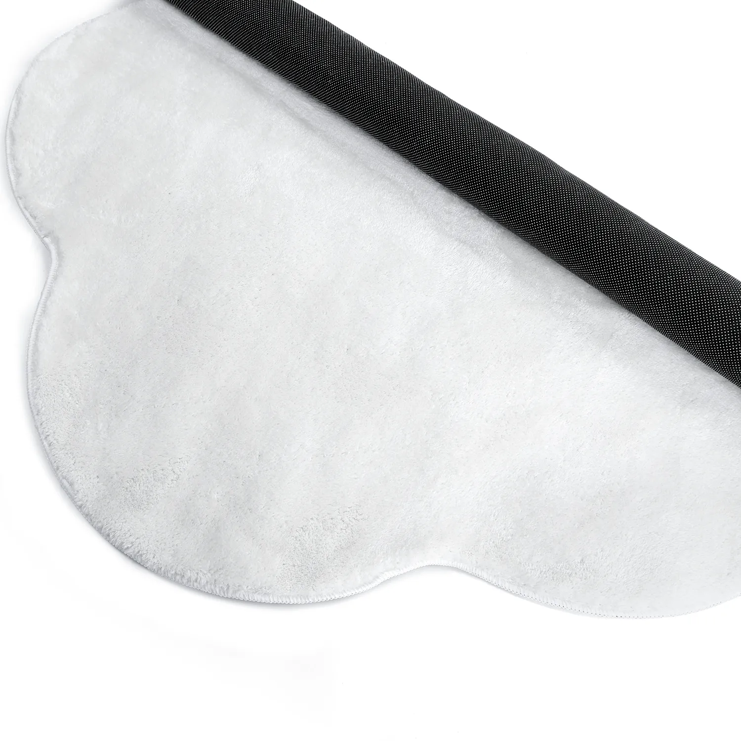 Tapete Redondo Ondulado - Aranga Super Soft Fur (branco)