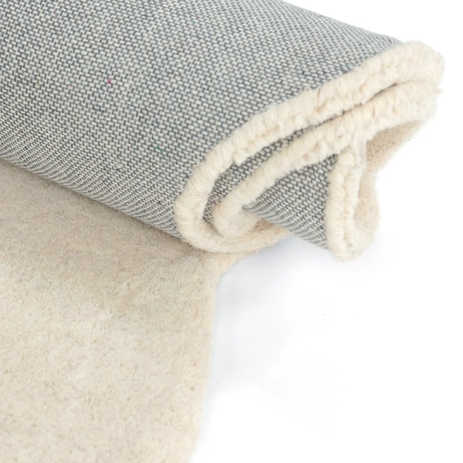Tapete de lã ondulado - Diu Hand Tufted Wool Premium (creme)