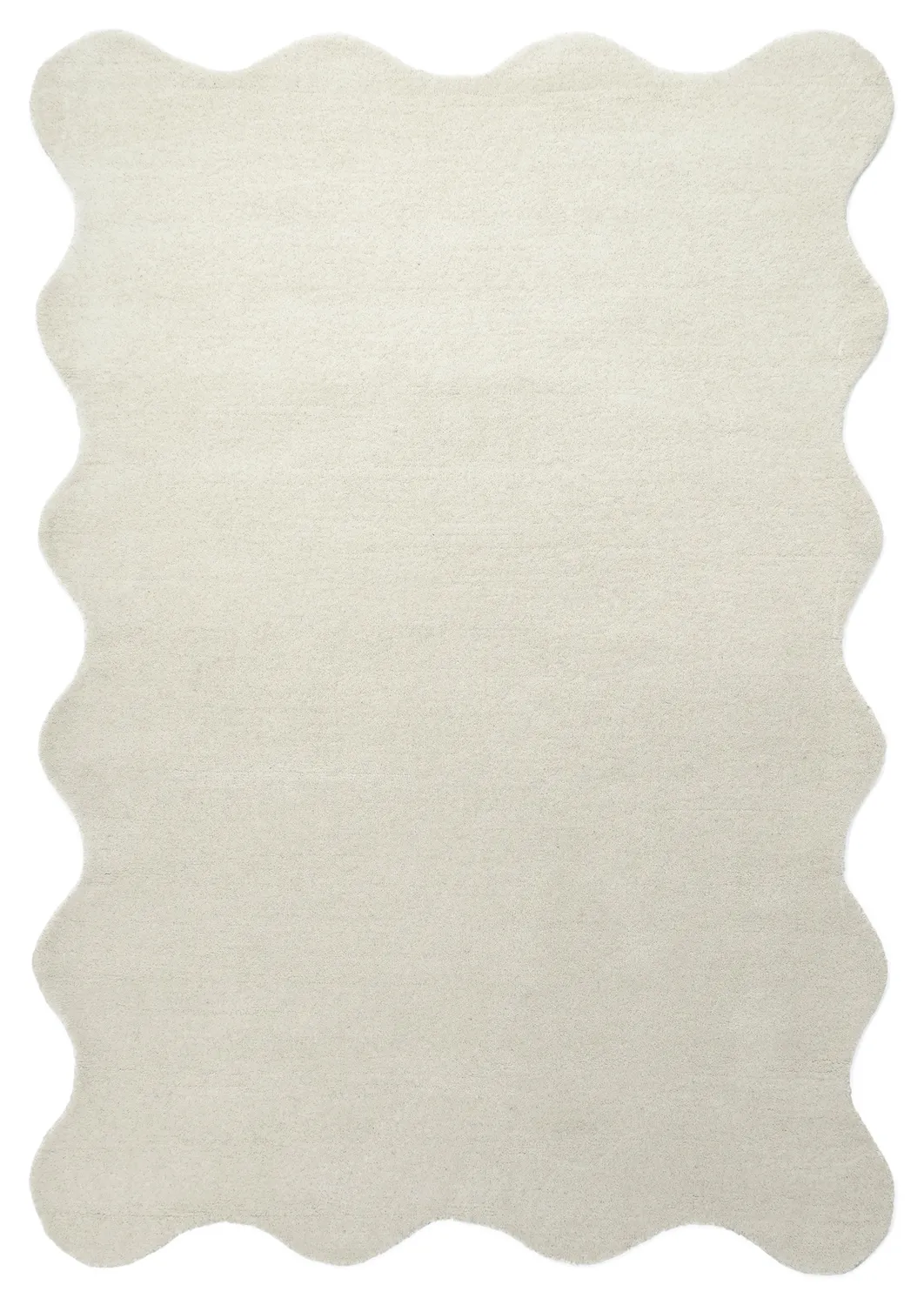 Tapete de lã ondulado - Diu Hand Tufted Wool Premium (branco)