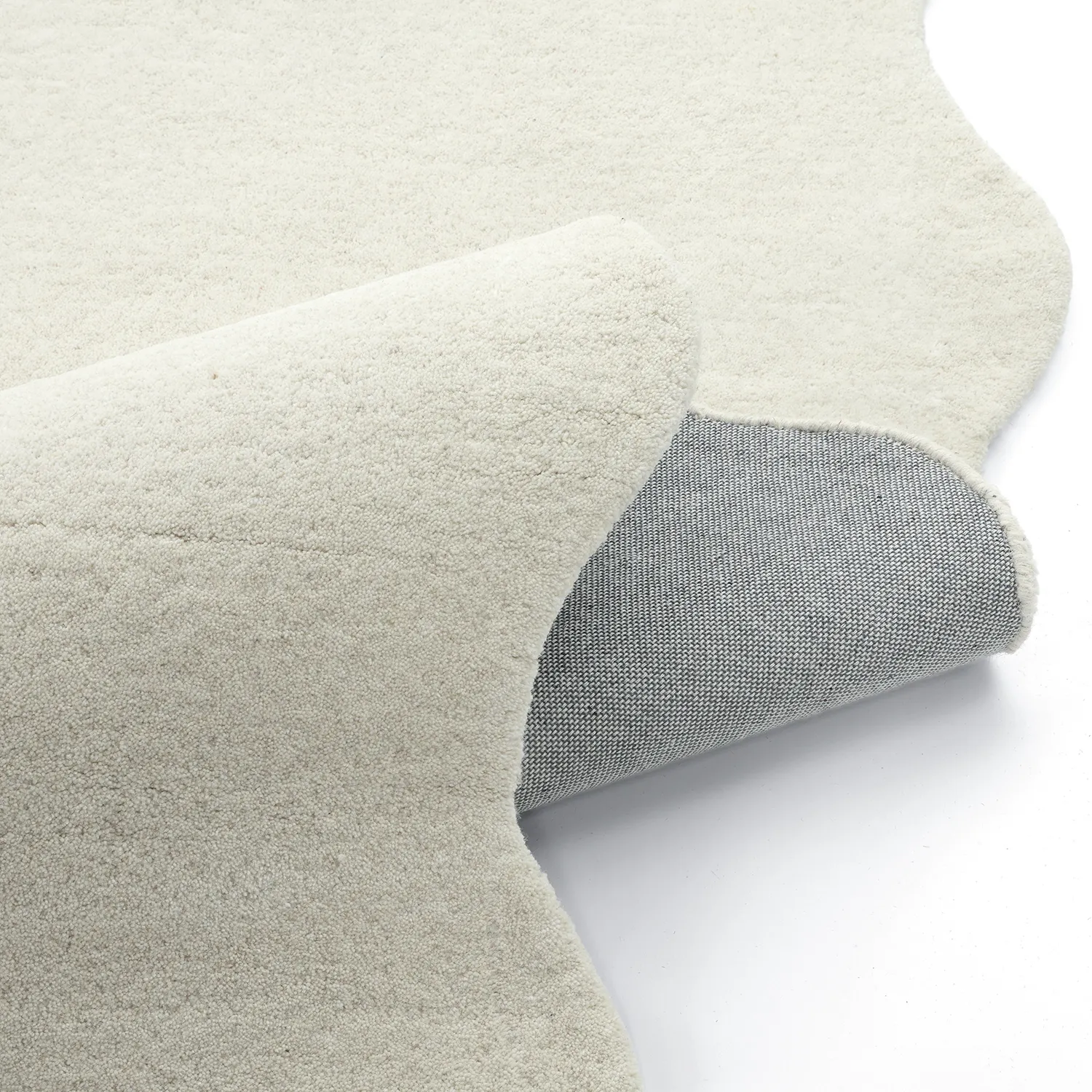 Tapete de lã ondulado - Diu Hand Tufted Wool Premium (branco)